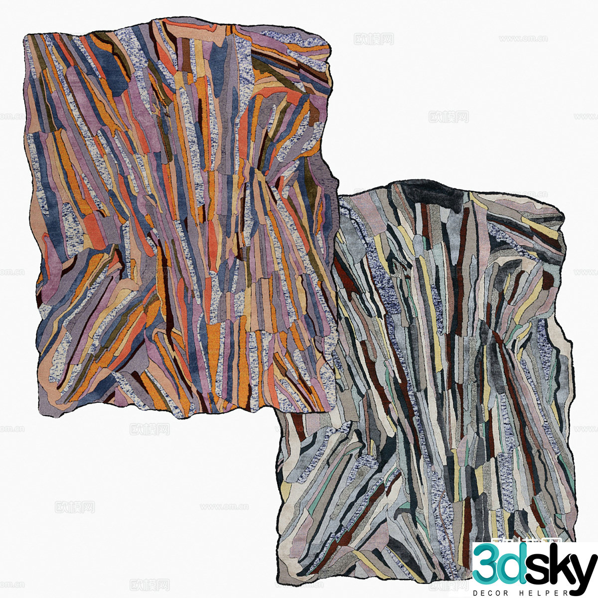 Creamy carpet Pattern carpet Pattern carpet Blanket Decorative carpet Living room carpet 3d model