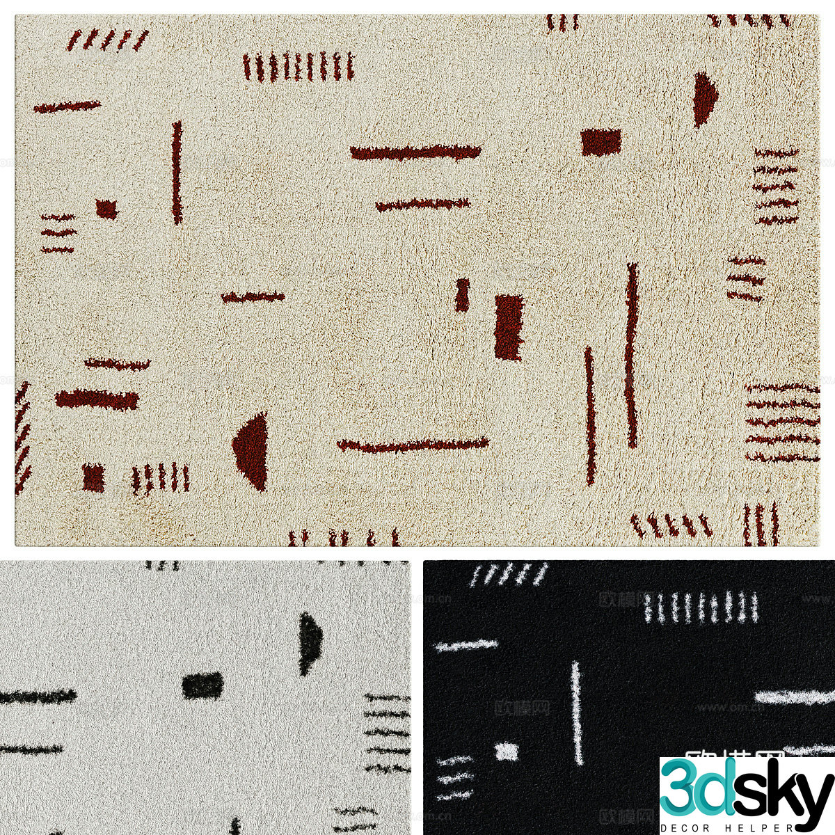 Modern MORIN Children’s Carpet 3D Model