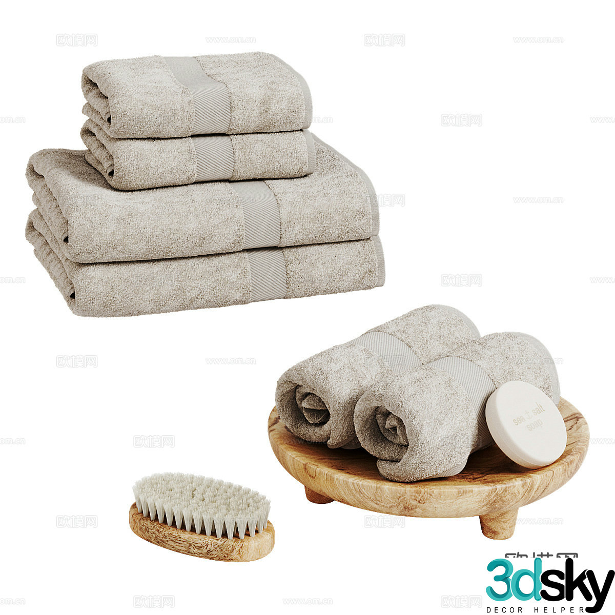 New Chinese style Wasabi toiletries 3D model