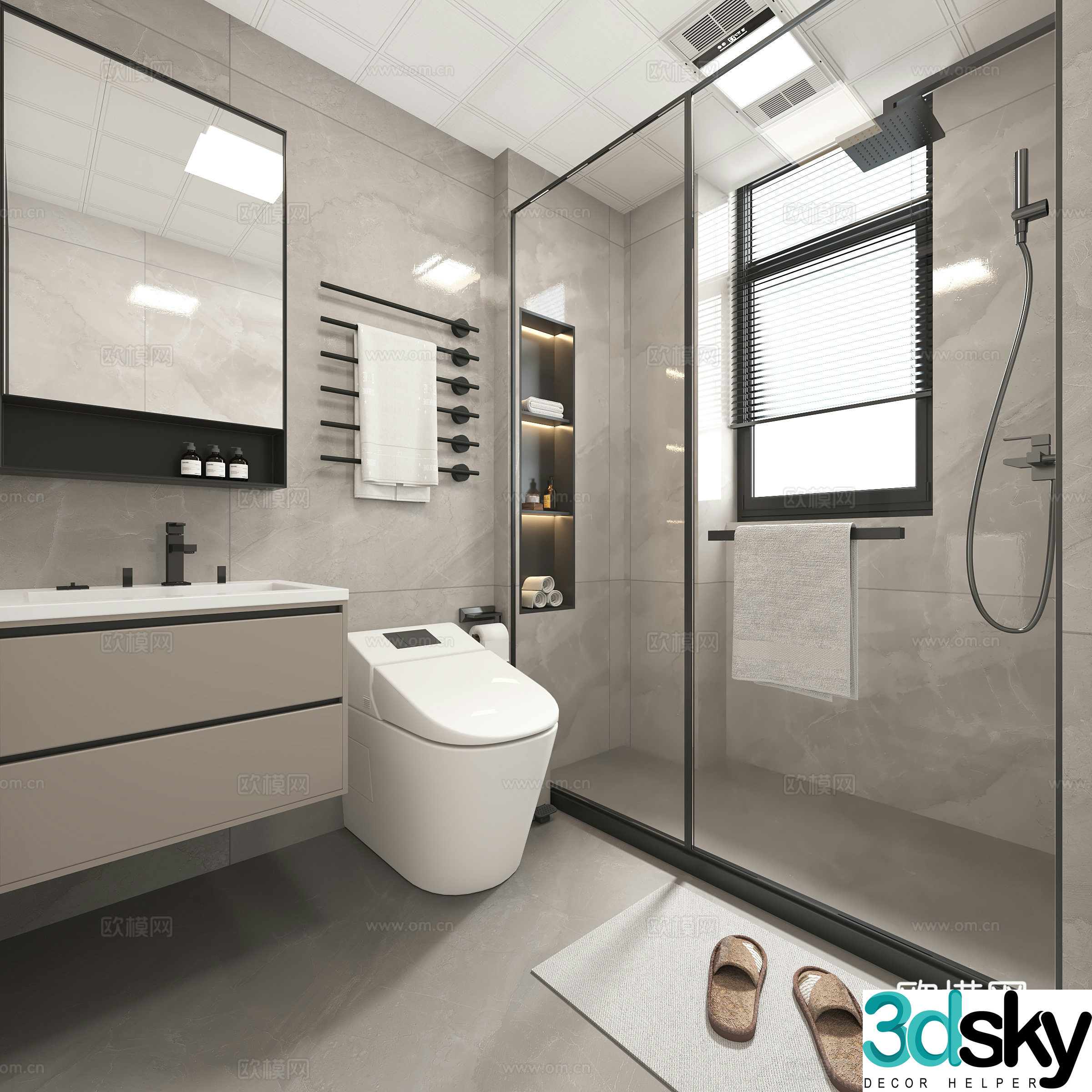 Modern bathroom 3d model
