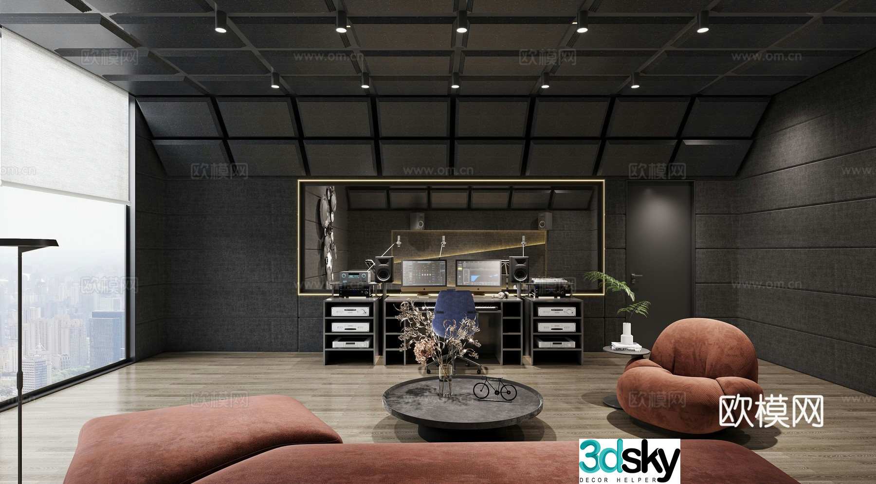 Recording studio 3d model