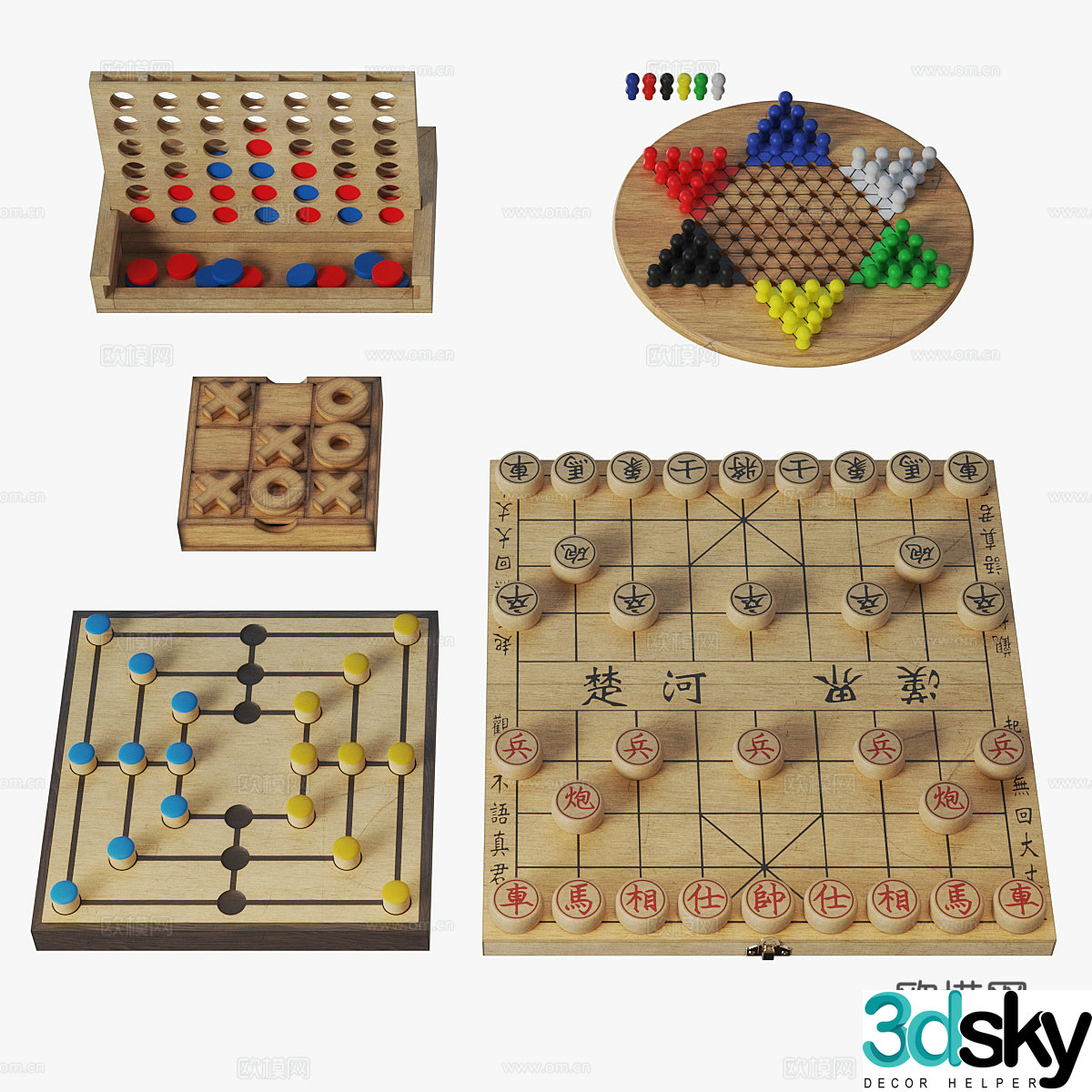 Chess board 3d model
