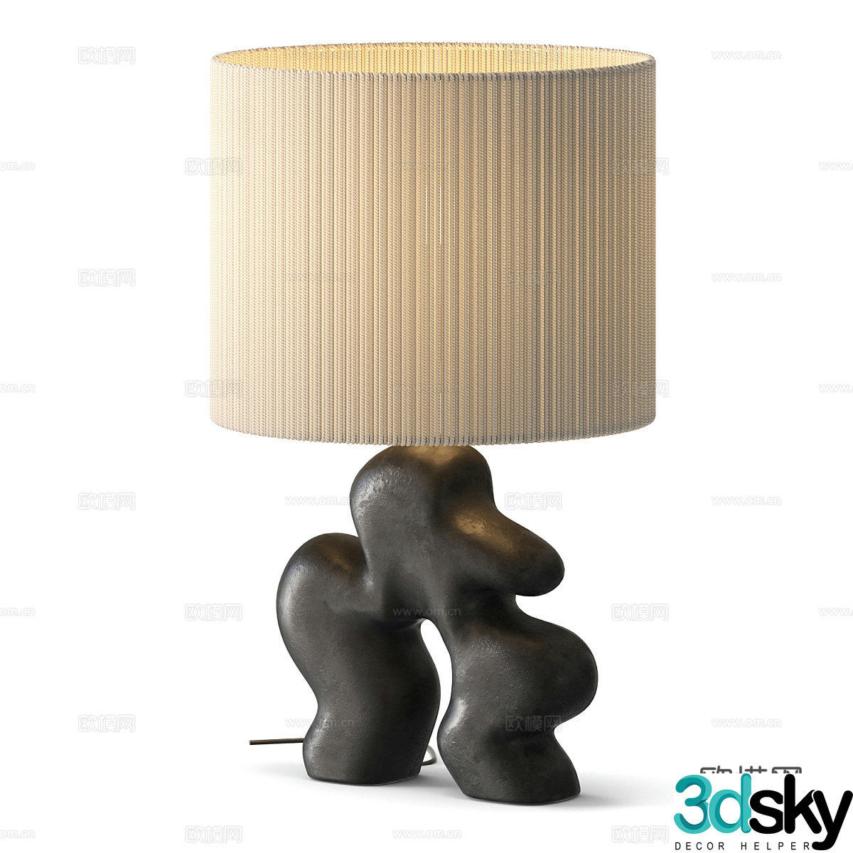 New Chinese style Wasabi desk lamp 3D model