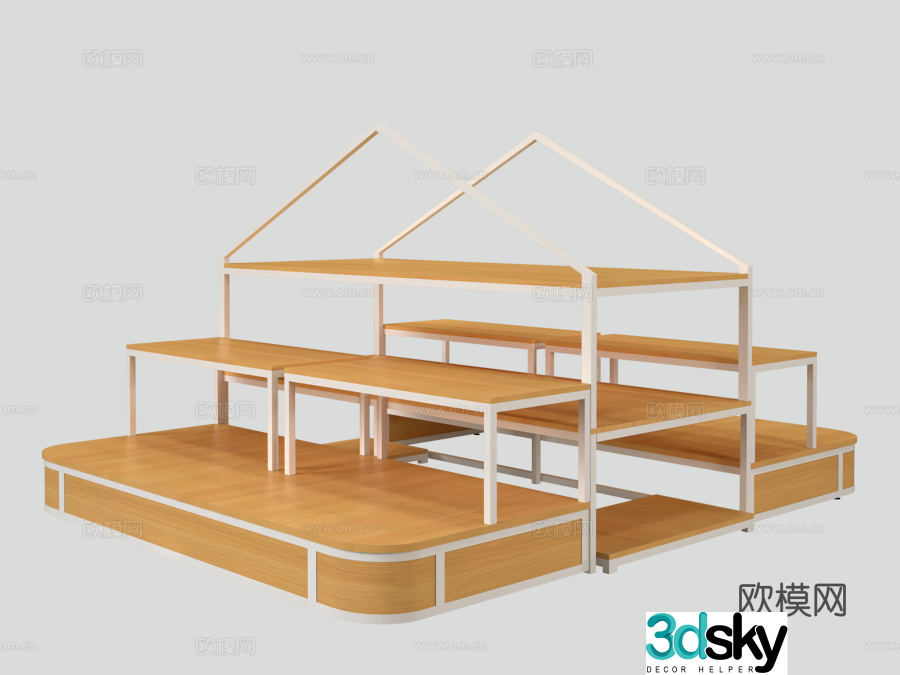 Supermarket shelves Showcase shelves Zhongdao shelves End shelves Showcase Showcase Showcase 3D model