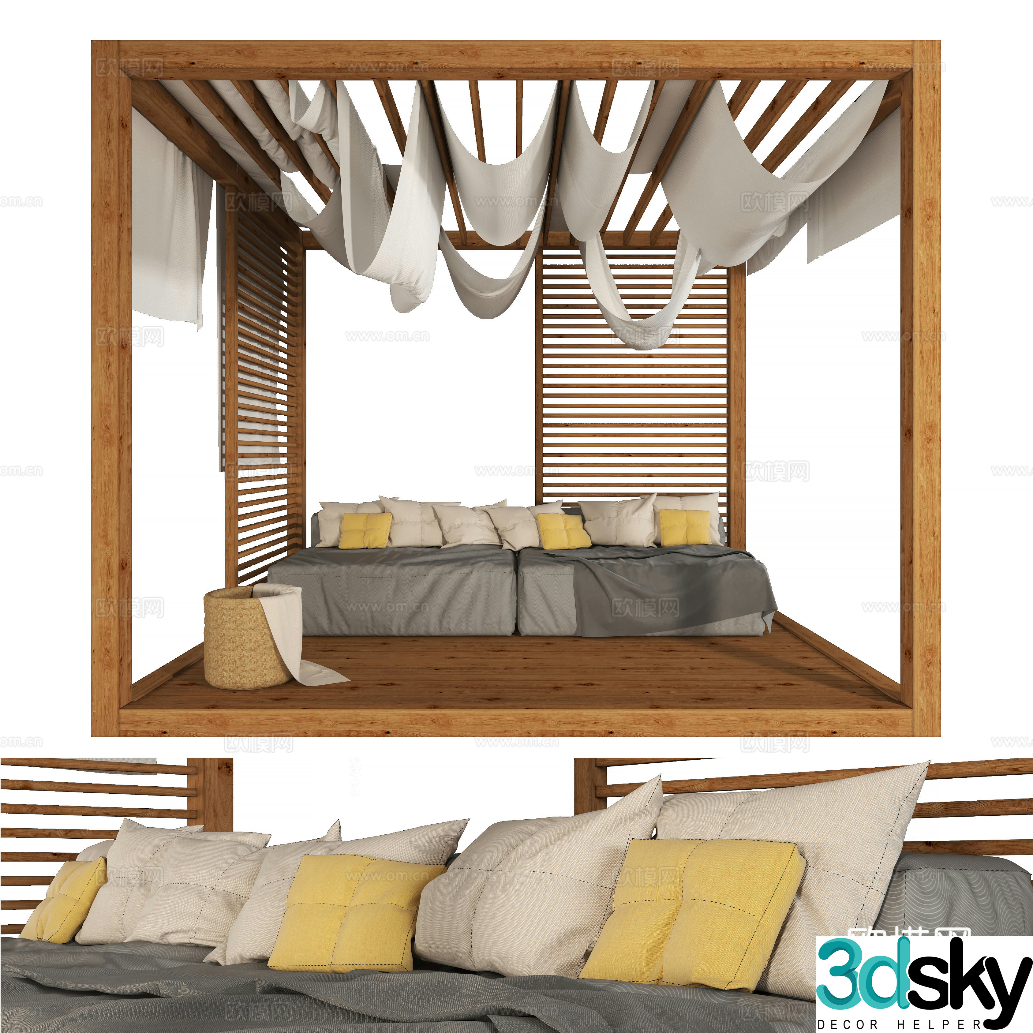 New Chinese style pavilion 3D model
