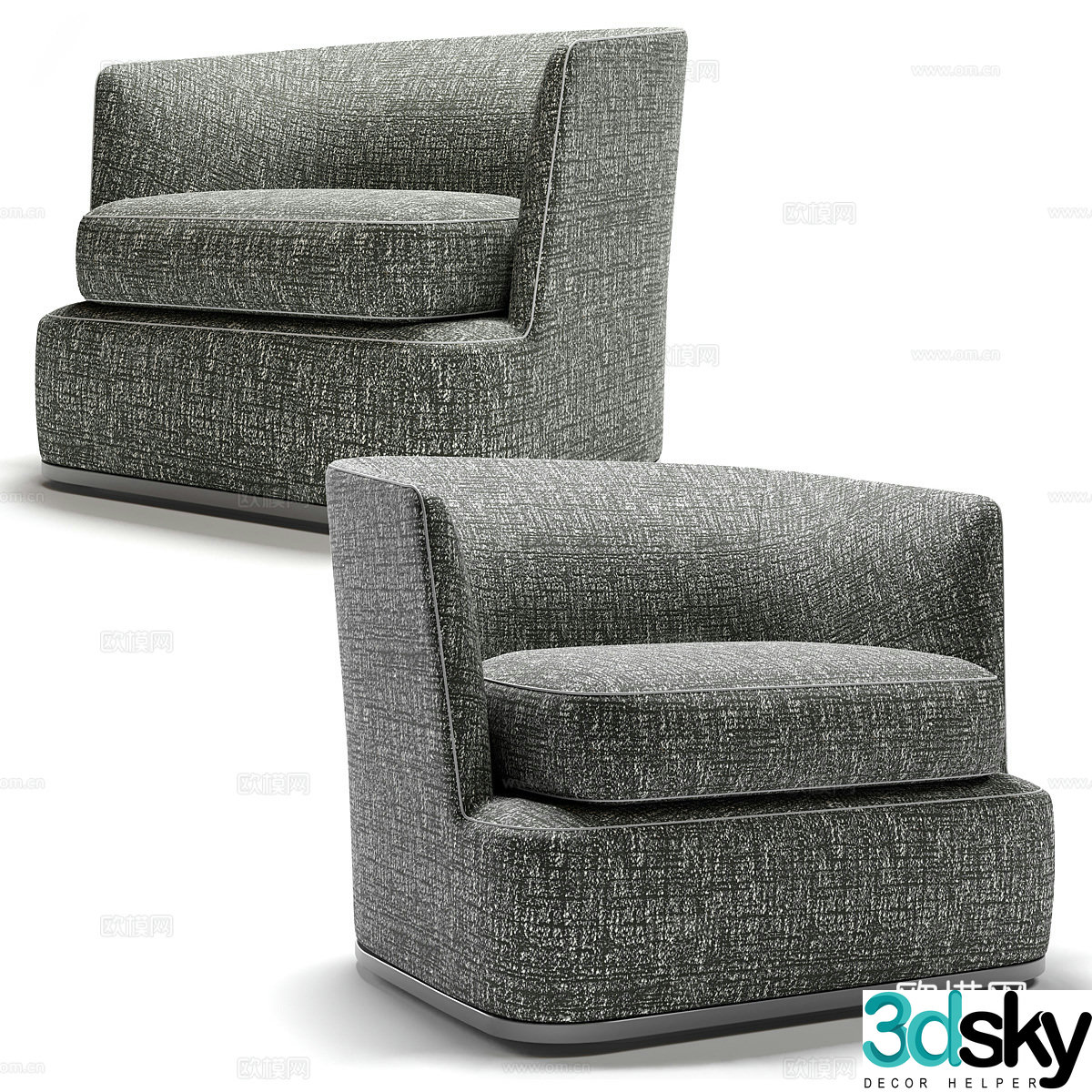 Fabric single sofa sofa chair Fabric single chair Fabric casual chair Fabric backrest chair Fabric 3D model
