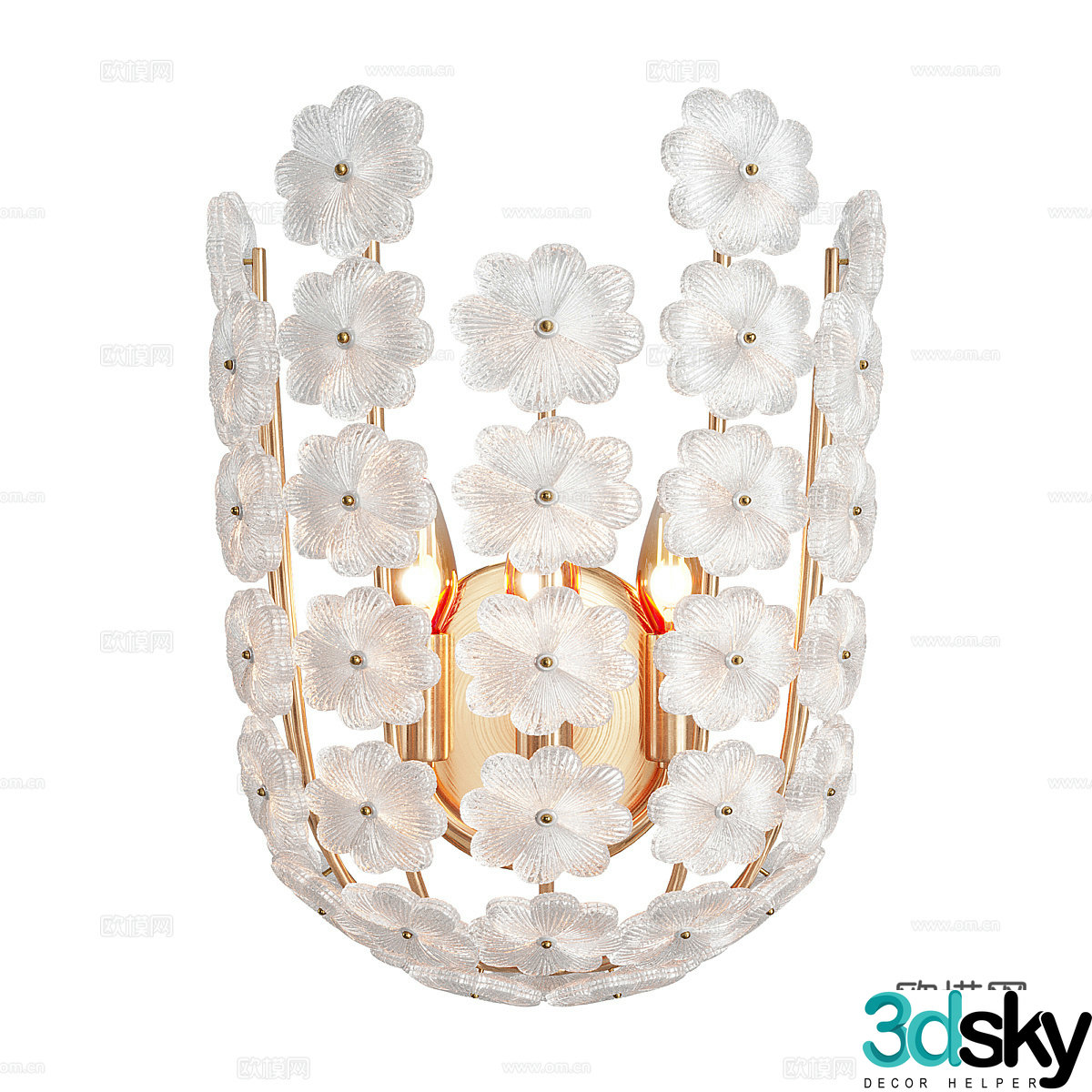Art wall lamp Simple wall lamp Flower wall lamp Light luxury wall lamp Bedside wall lamp Outdoor wall lamp 3D model