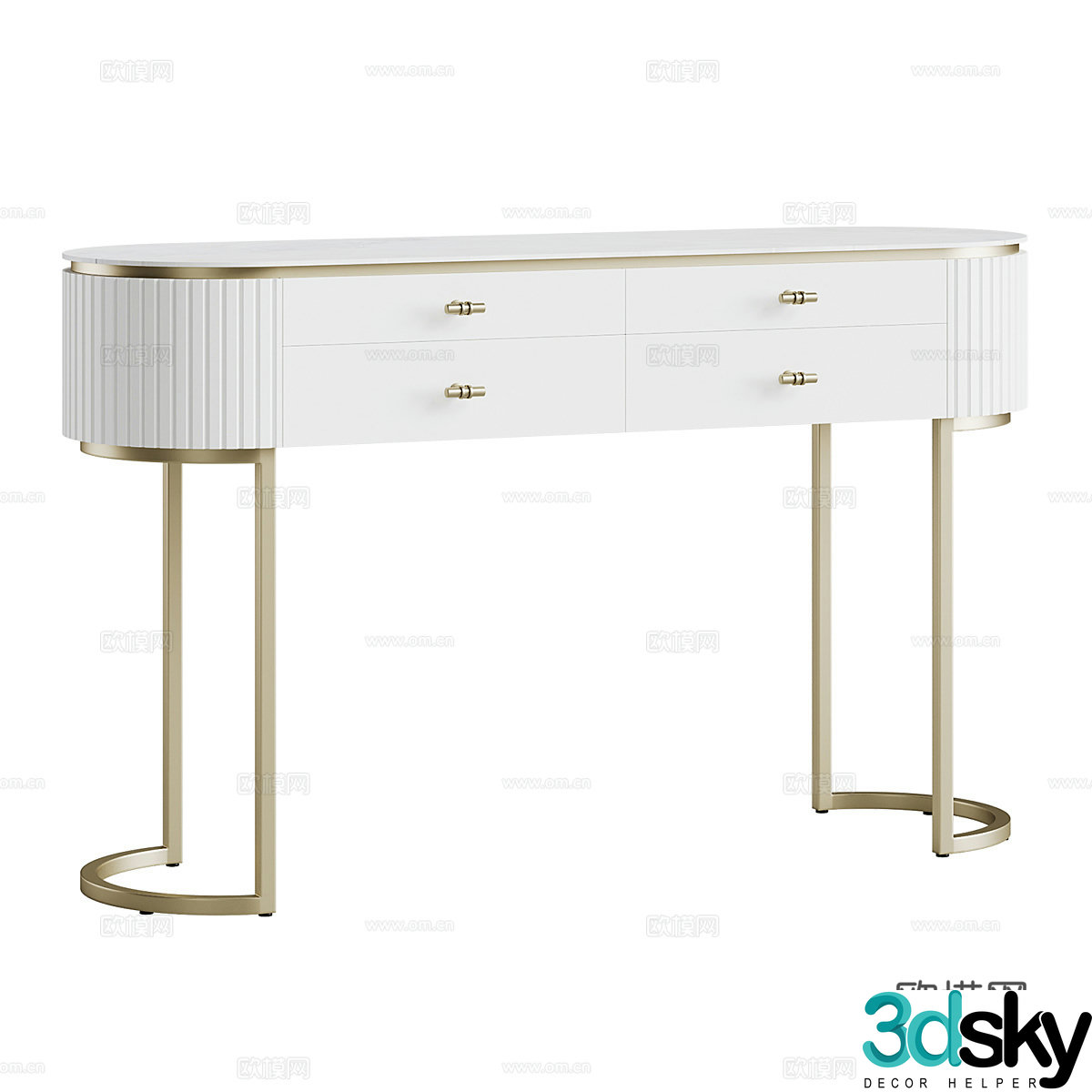 Modern simple light luxury dressing table dressing table simple dressing table 3D model