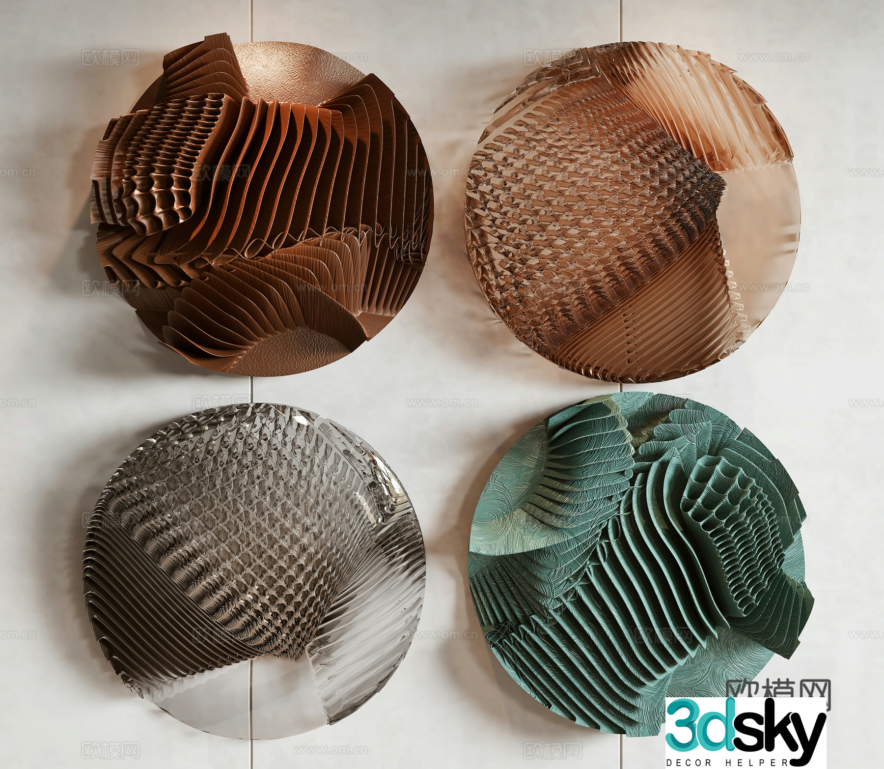 Modern wall decoration 3d model