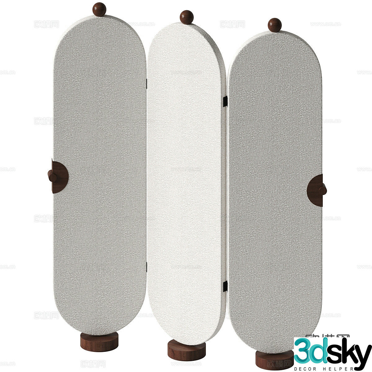 Middle-aged screen Middle-aged partition Art screen Fabric screen Fabric partition Art partition 3D model