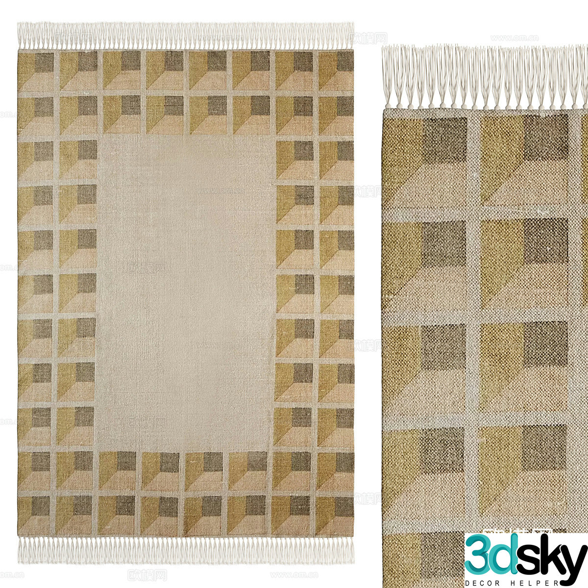 New Chinese Matteo Geo brushed carpet 3D model
