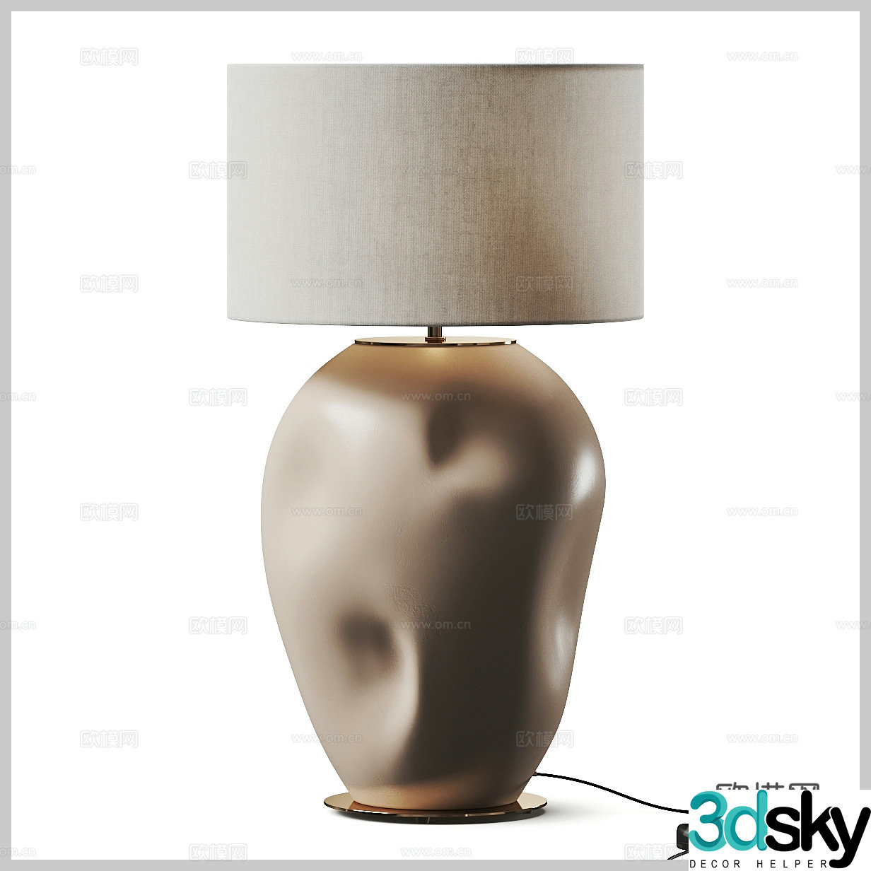 Wasabi Fengteng lamp Decorative table lamp Bedside table lamp Chinese table lamp Tea room table lamp Paper table lamp 3D model