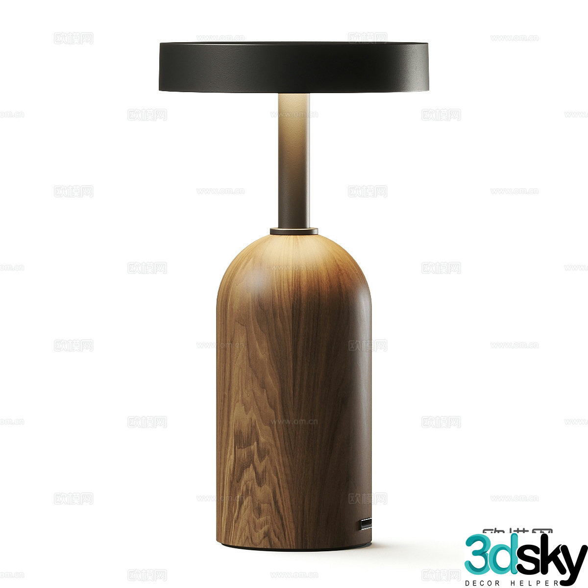 Wasabi Fengteng lamp B&B desk lamp Decorative lamp Bedside table lamp Art desk lamp Wooden desk lamp 3D model