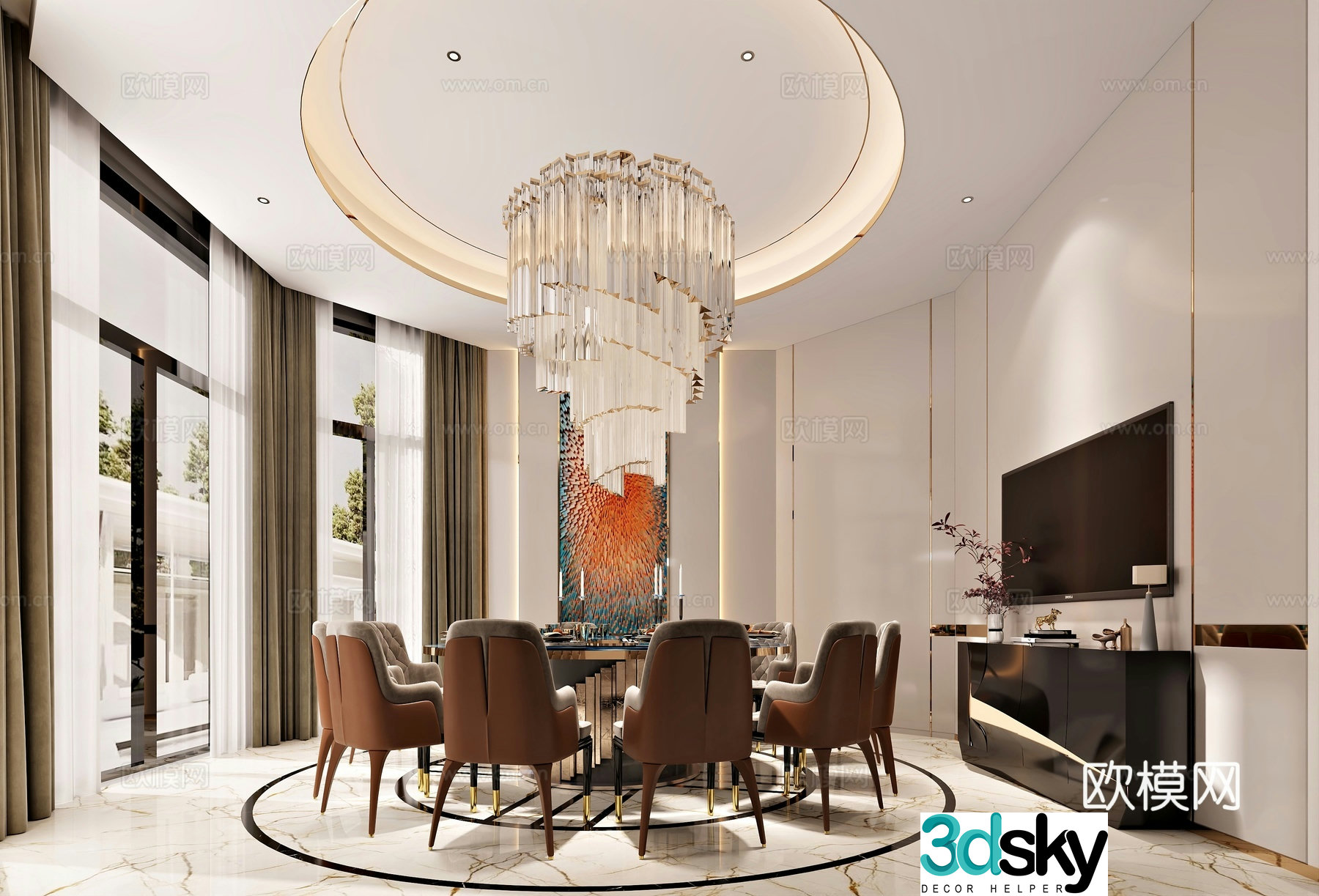 Italian restaurant 3d model