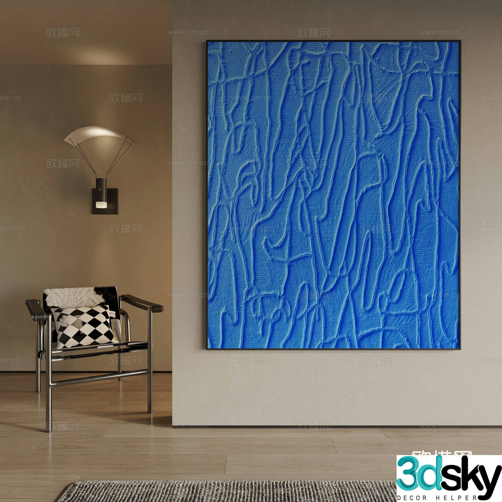 Modern decorative painting 3d model