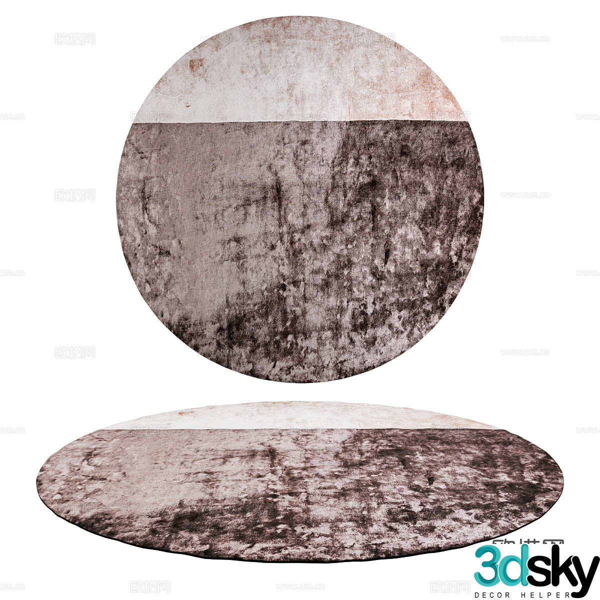 Modern simple round carpet Carpet Simple round carpet Living room carpet 3d model