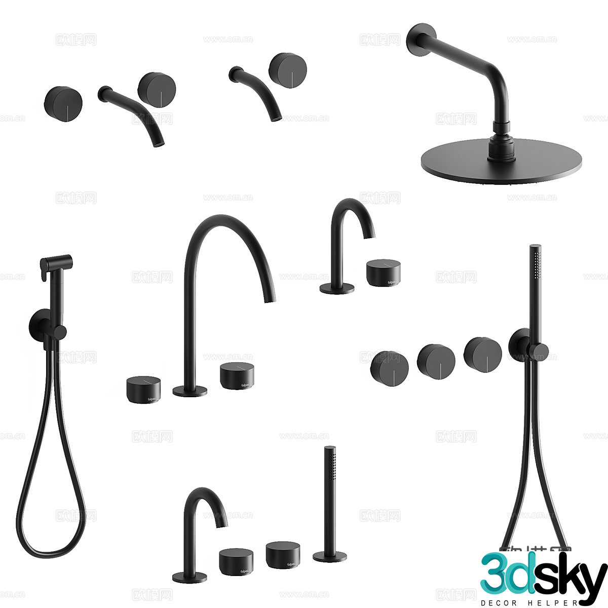 Bathroom small items Bathroom hardware faucet shower shower head Bathroom faucet 3D model