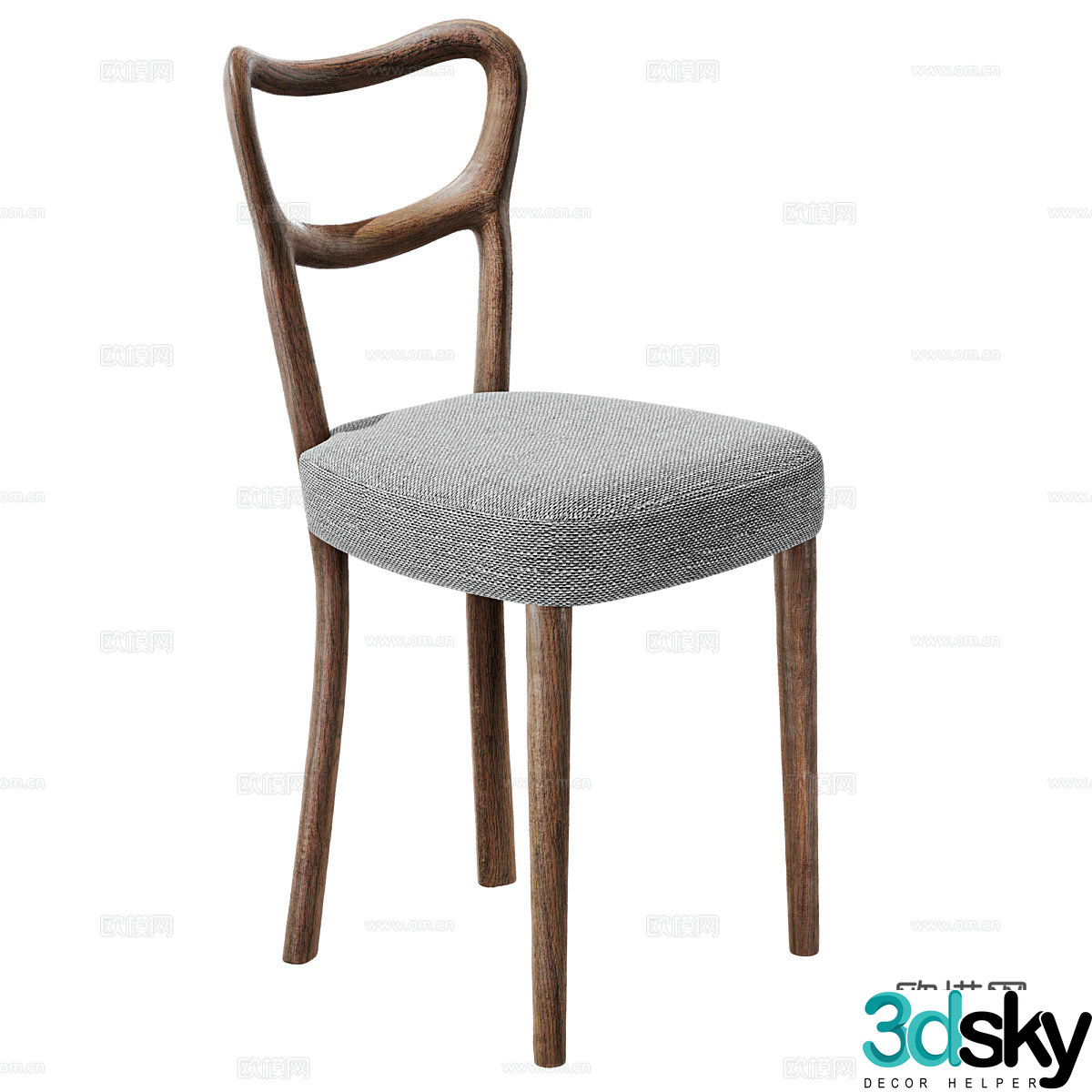 Middle-aged dining chair Art single chair Art dining chair Creative dining chair Modeling single chair Modeling dining chair 3d model
