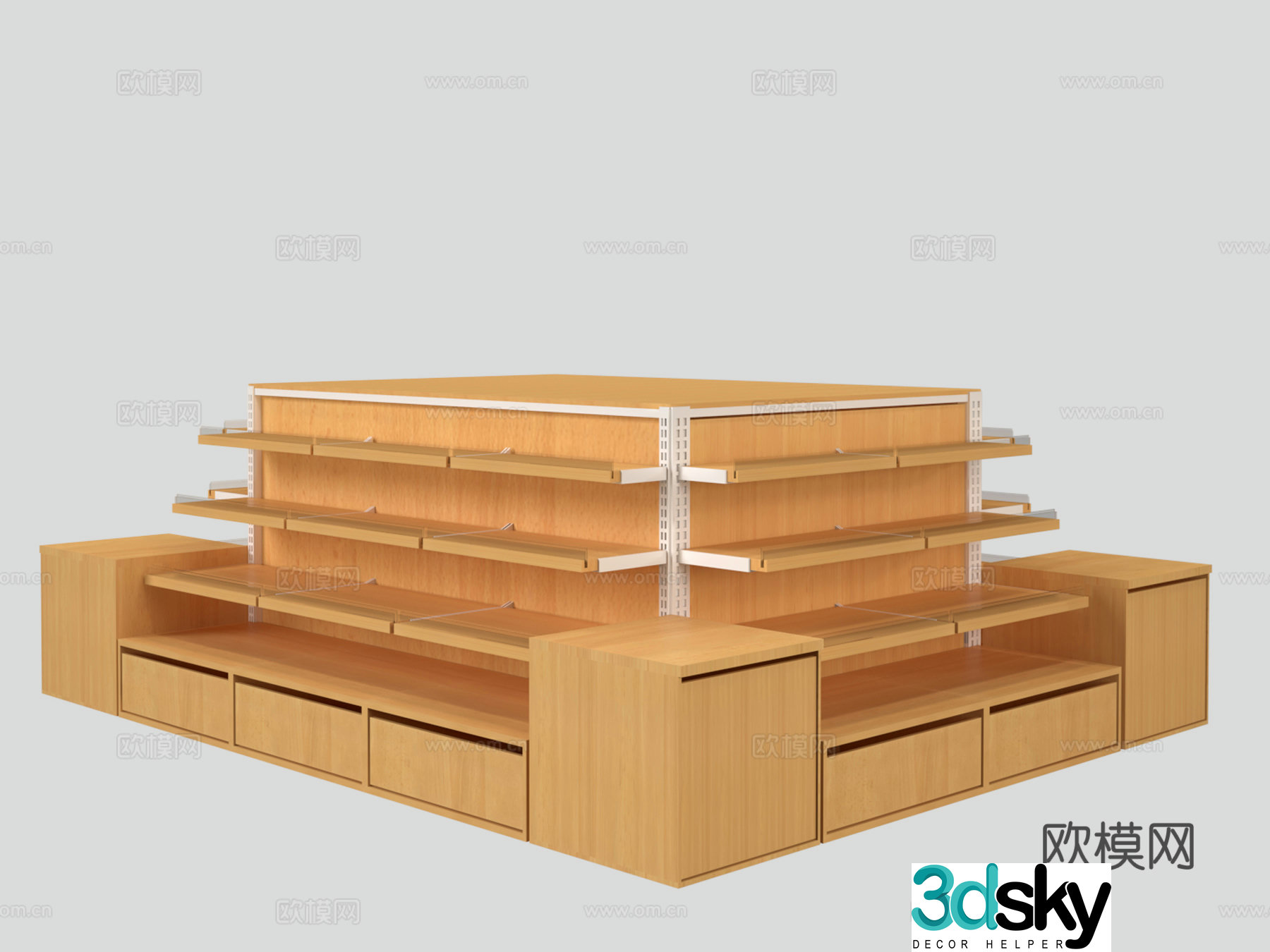 Supermarket shelves Showcase shelves Zhongdao shelves End shelves Showcase Showcase Showcase 3D model