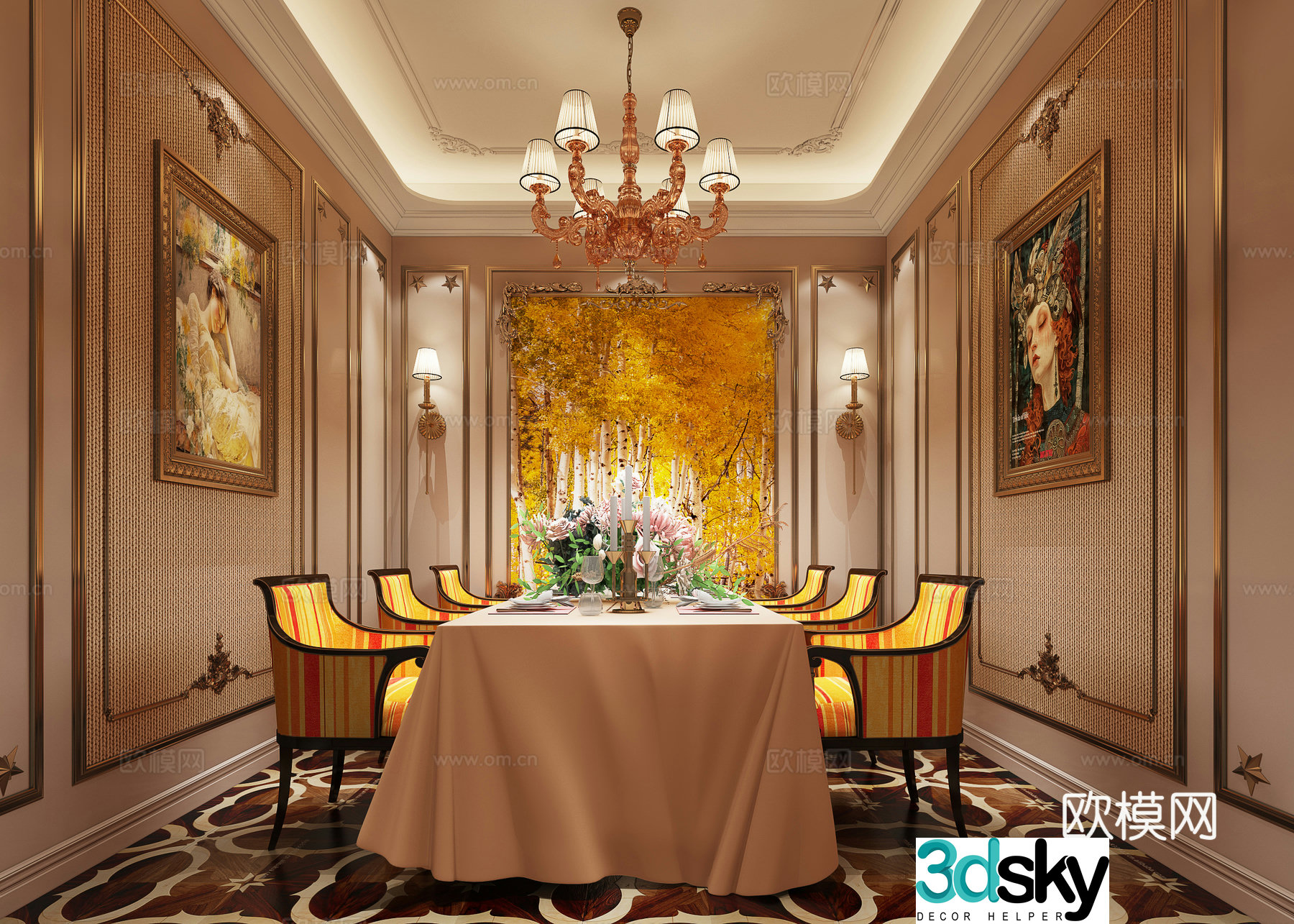 Modern private room 3D model
