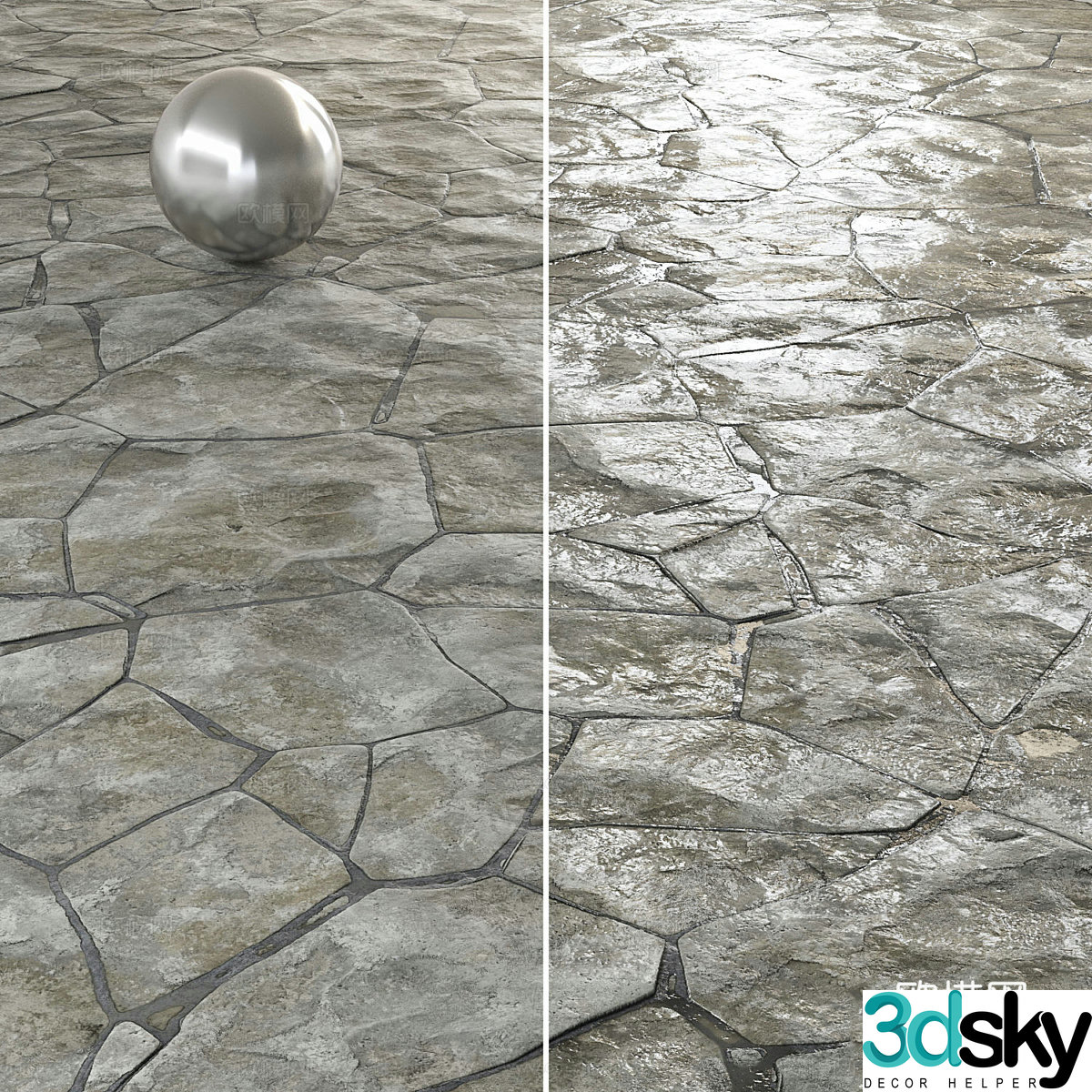 Garden floor tiles outdoor floor tiles landscape floor tiles cement bricks retro floor tiles antique bricks stone 3d model