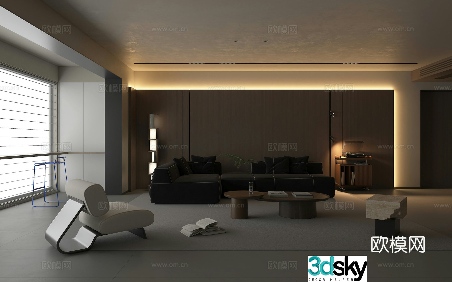Italian living room 3d model 3d model