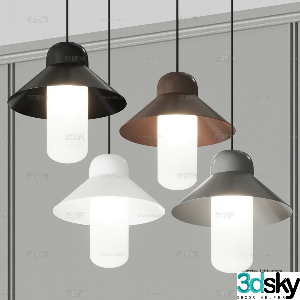 Alma Light Capsulehat Chandelier 3d Model