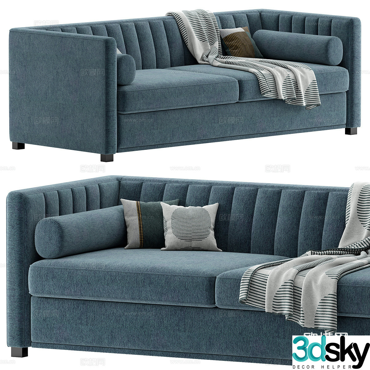 Fabric sofa chair Fabric double sofa Small sofa Living room sofa Office sofa Sofa card 3D model