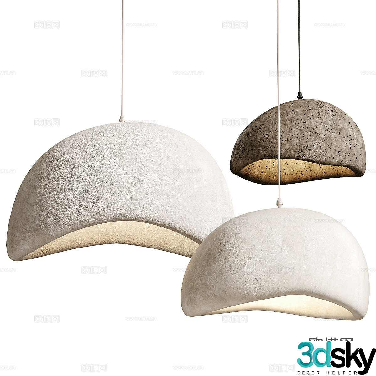 New Chinese style Wasabi Decorative Chandelier 3D Model