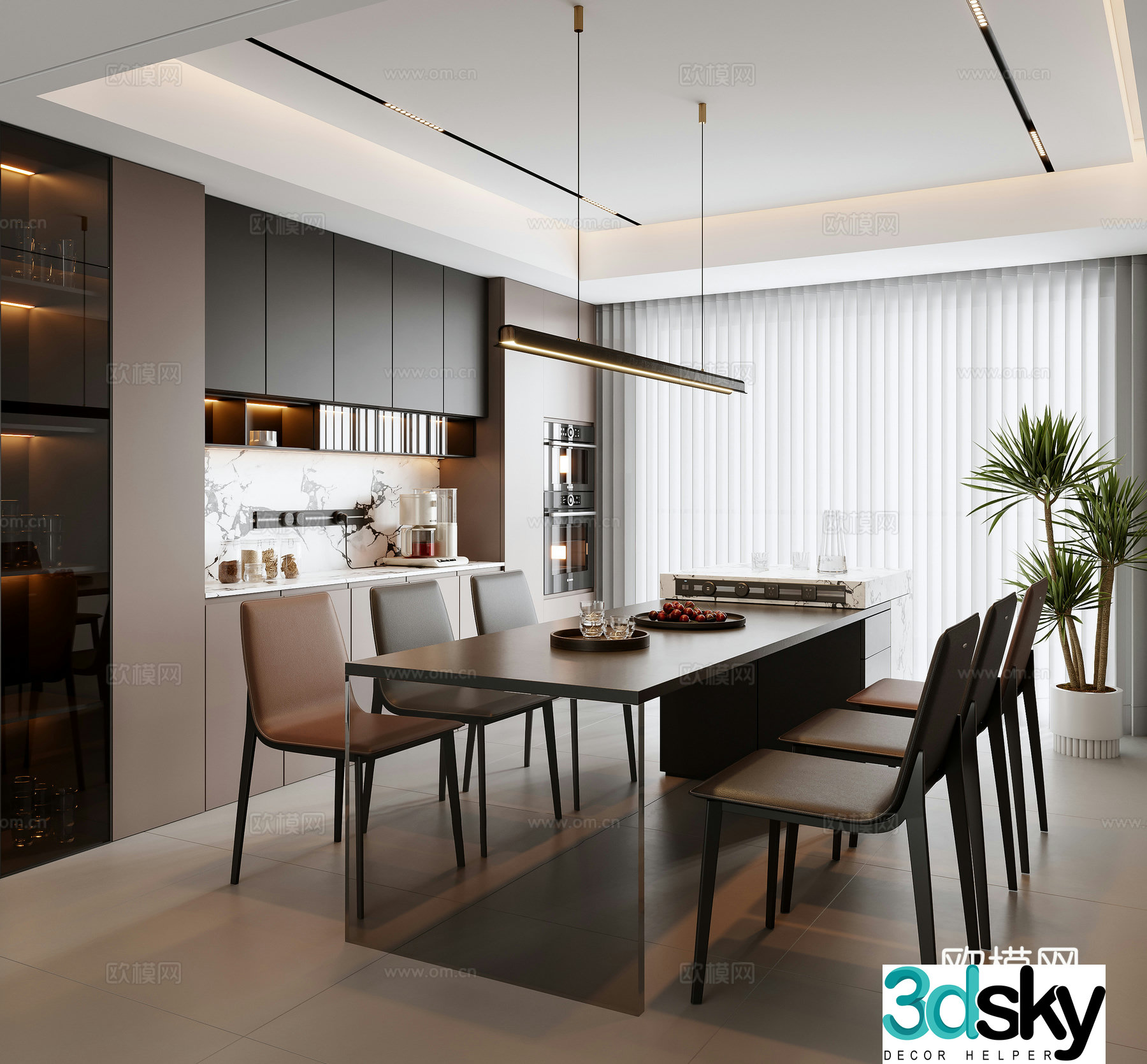Italian restaurant 3d model