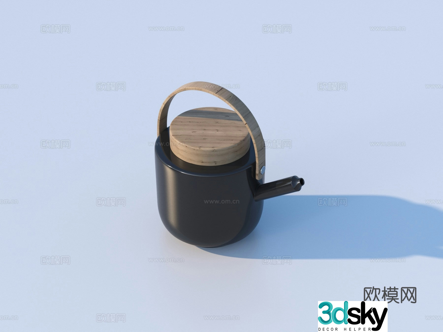 Tea set teapot tea cup Chinese ornament 3D model