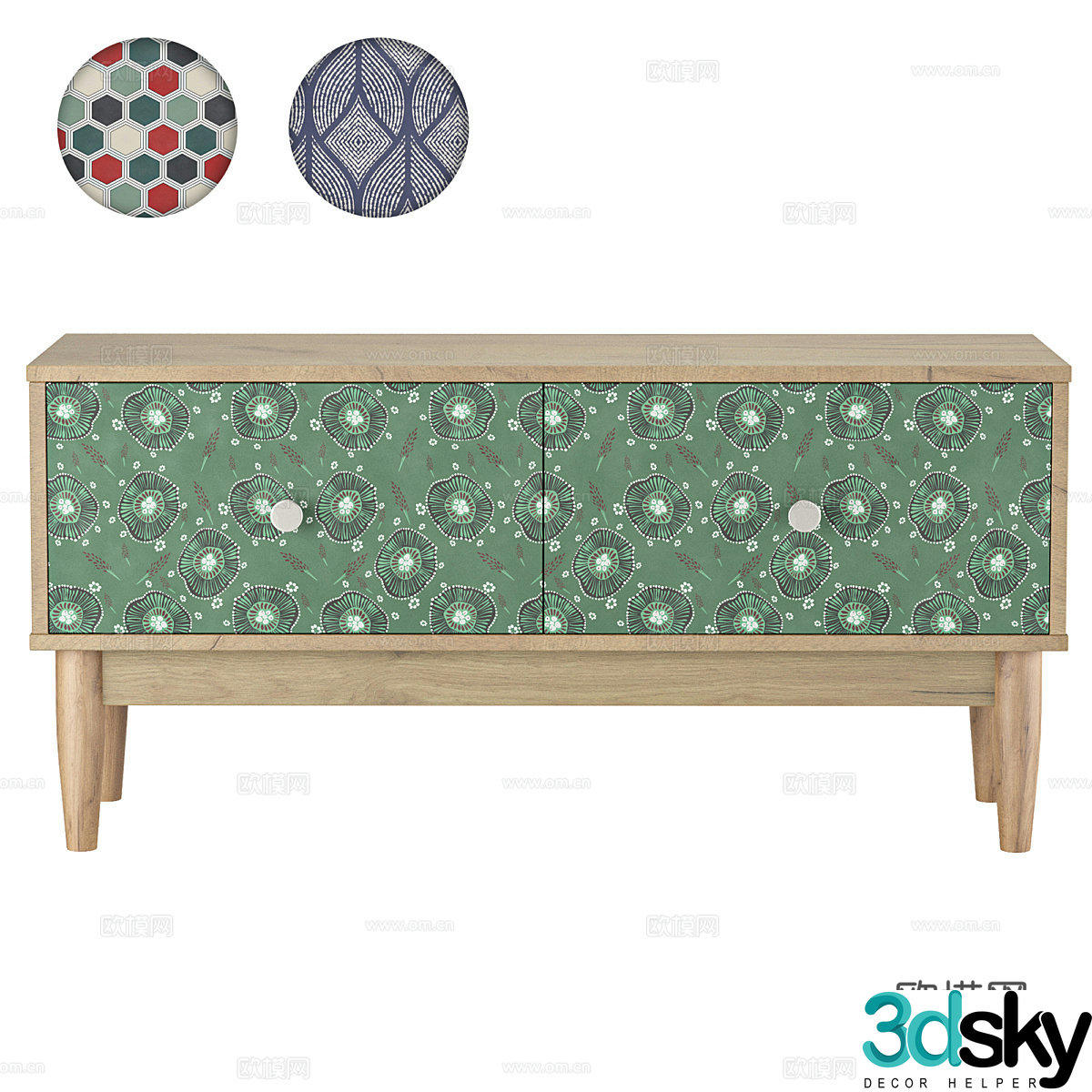 Nordic side cabinet solid wood side cabinet low cabinet decorative cabinet children’s cabinet storage cabinet storage cabinet low 3D model
