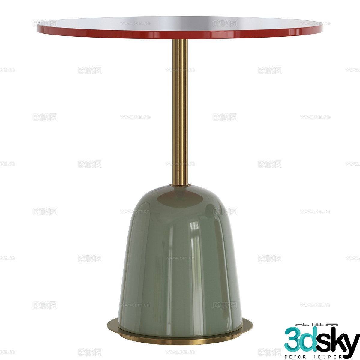 Creamy wind side round side round side bedside side sofa side sofa round create 3D model