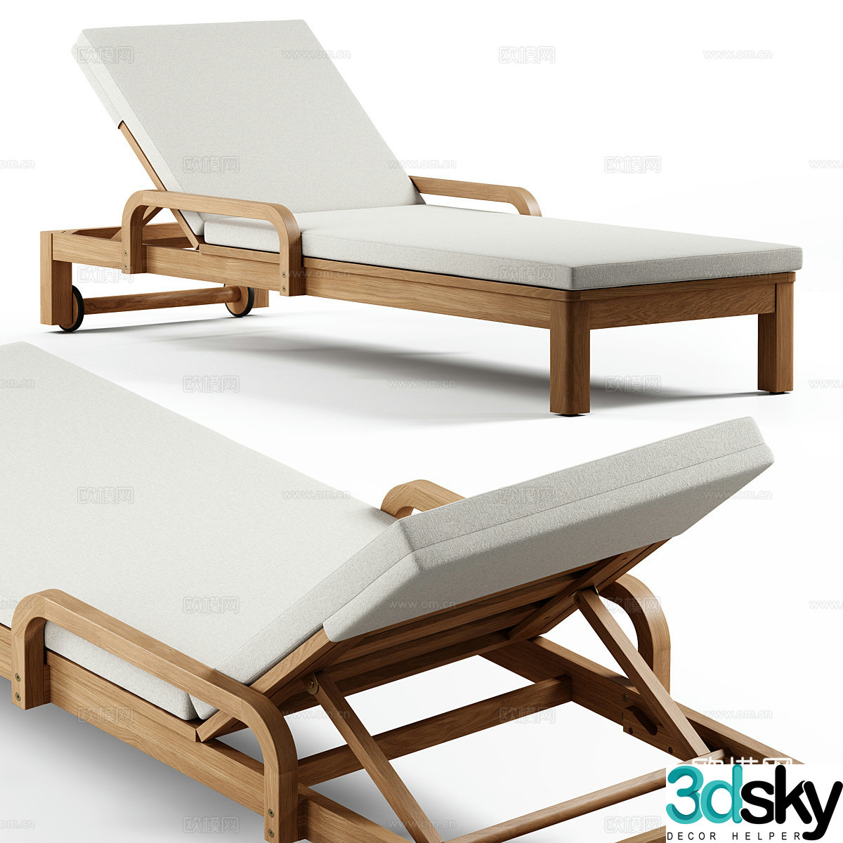 Kave Home – Sonsaura Sun lounger 3D Model
