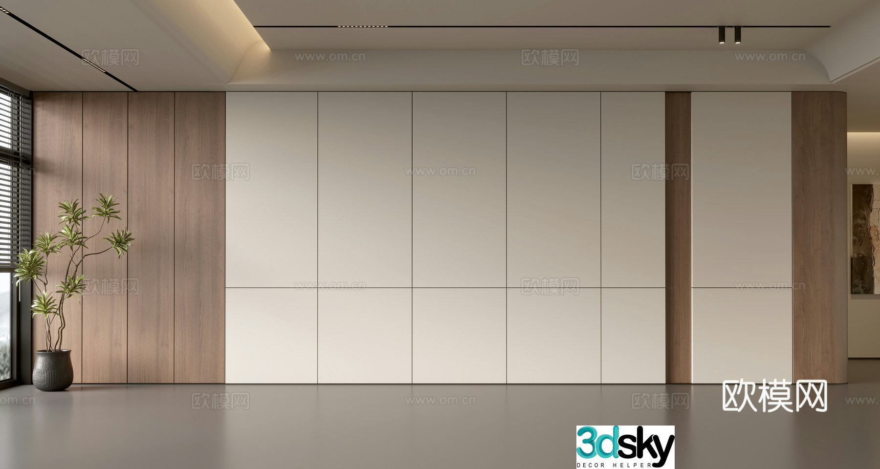 Modern front desk background wall Simple background wall Front desk reception area background wall Company front desk background wall 3d model