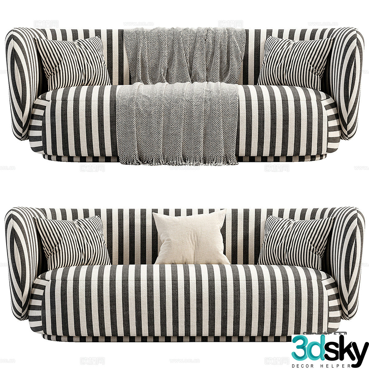 Modern Rico casual sofa 3d model