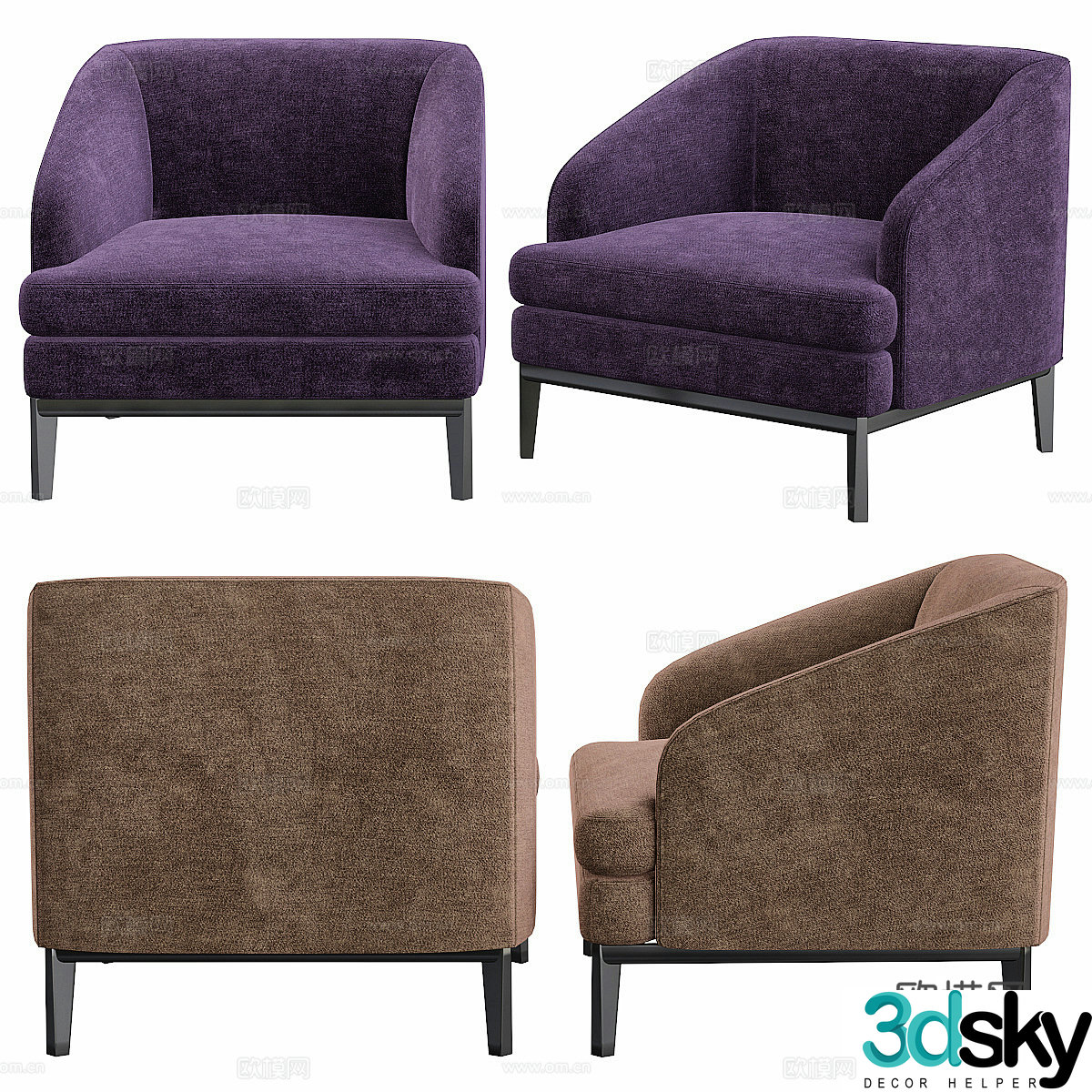 Fabric single sofa sofa chair Fabric single chair Fabric casual chair Fabric backrest chair Fabric 3D model