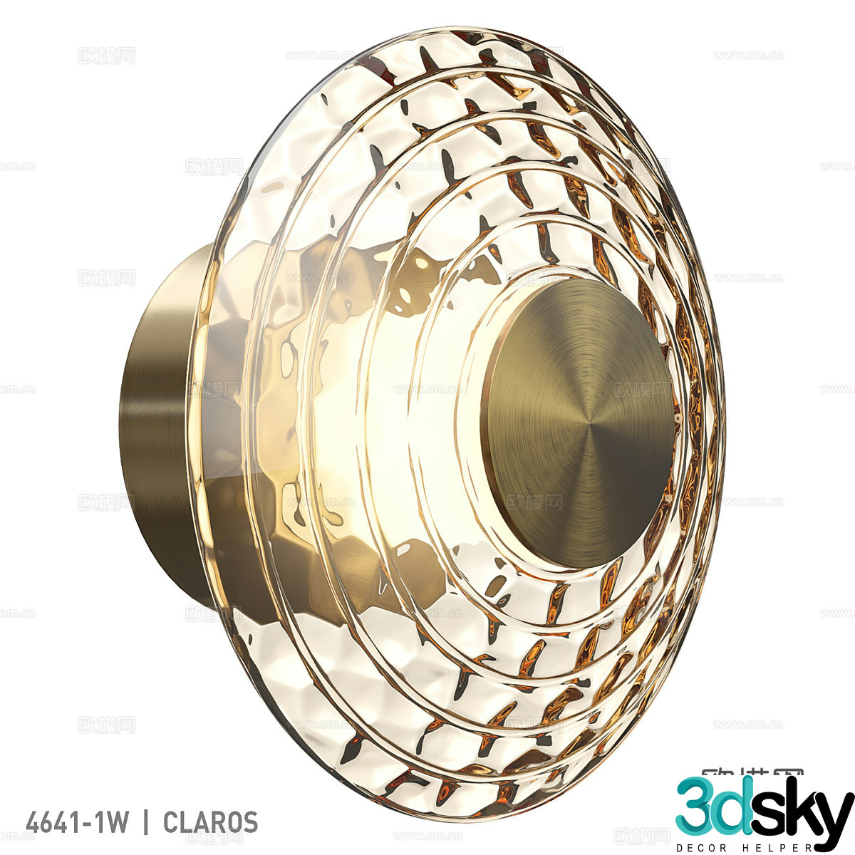 Modern wall decoration round wall lamp 3d model