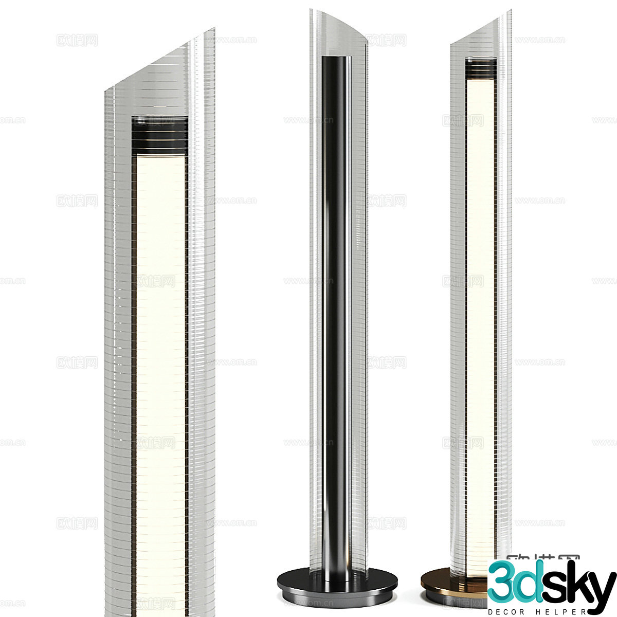Modern light luxury Aria floor lamp 3D model