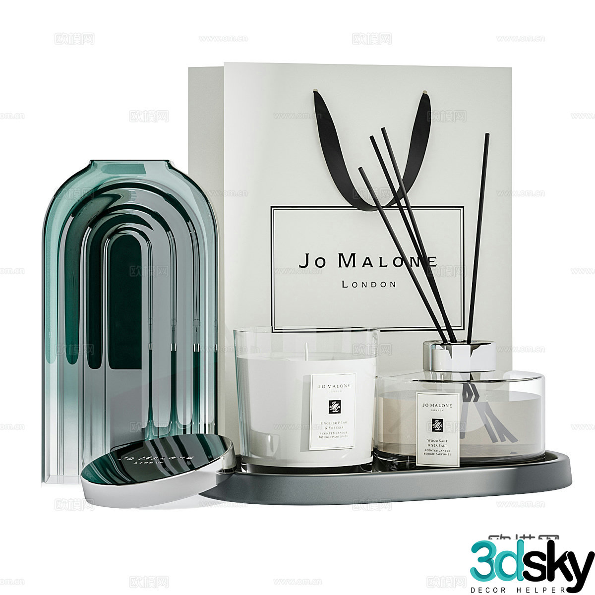 Modern jewelry ornament combination 3D model