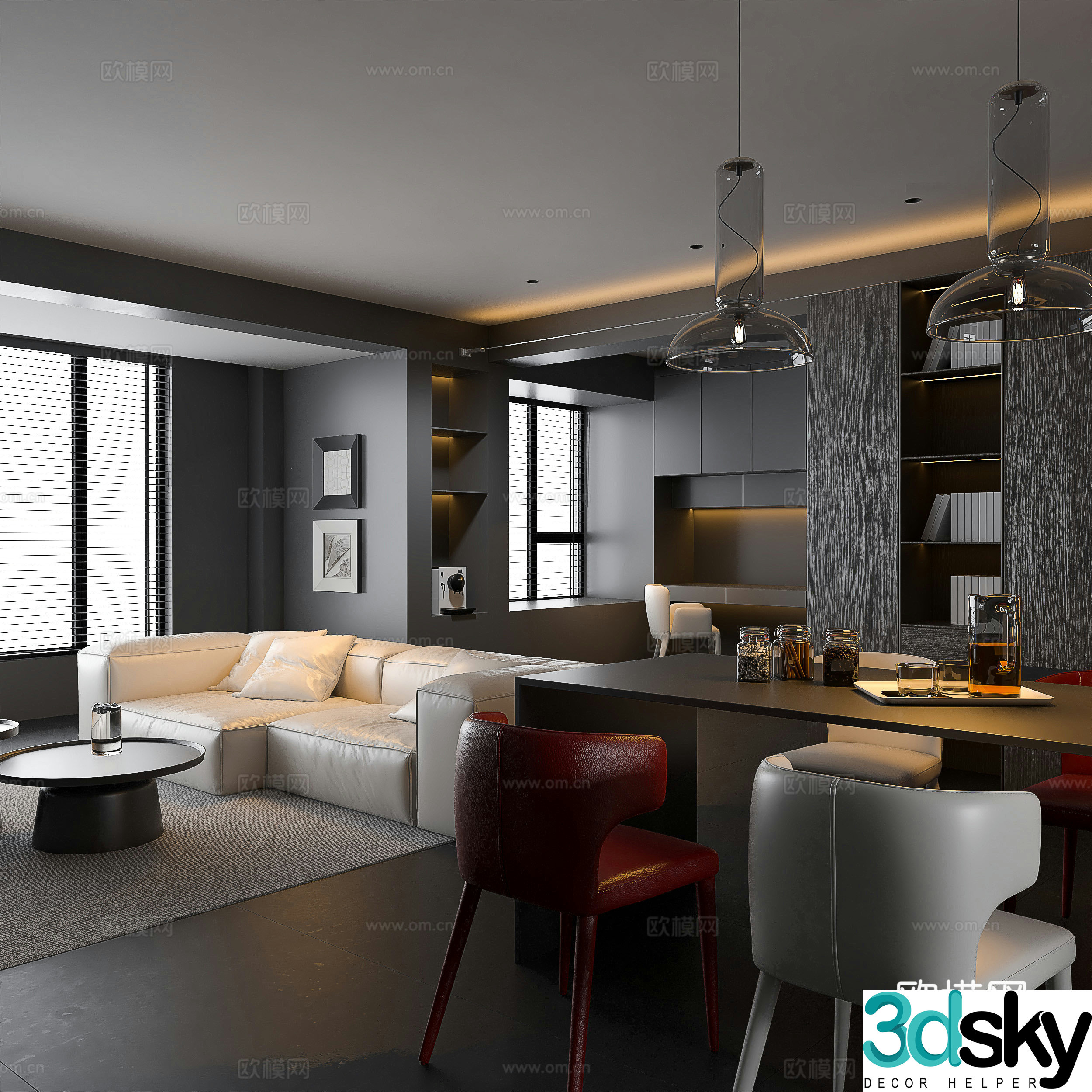 Italian living room modern living room large flat living room log living room creamy living room modern sand 3d model