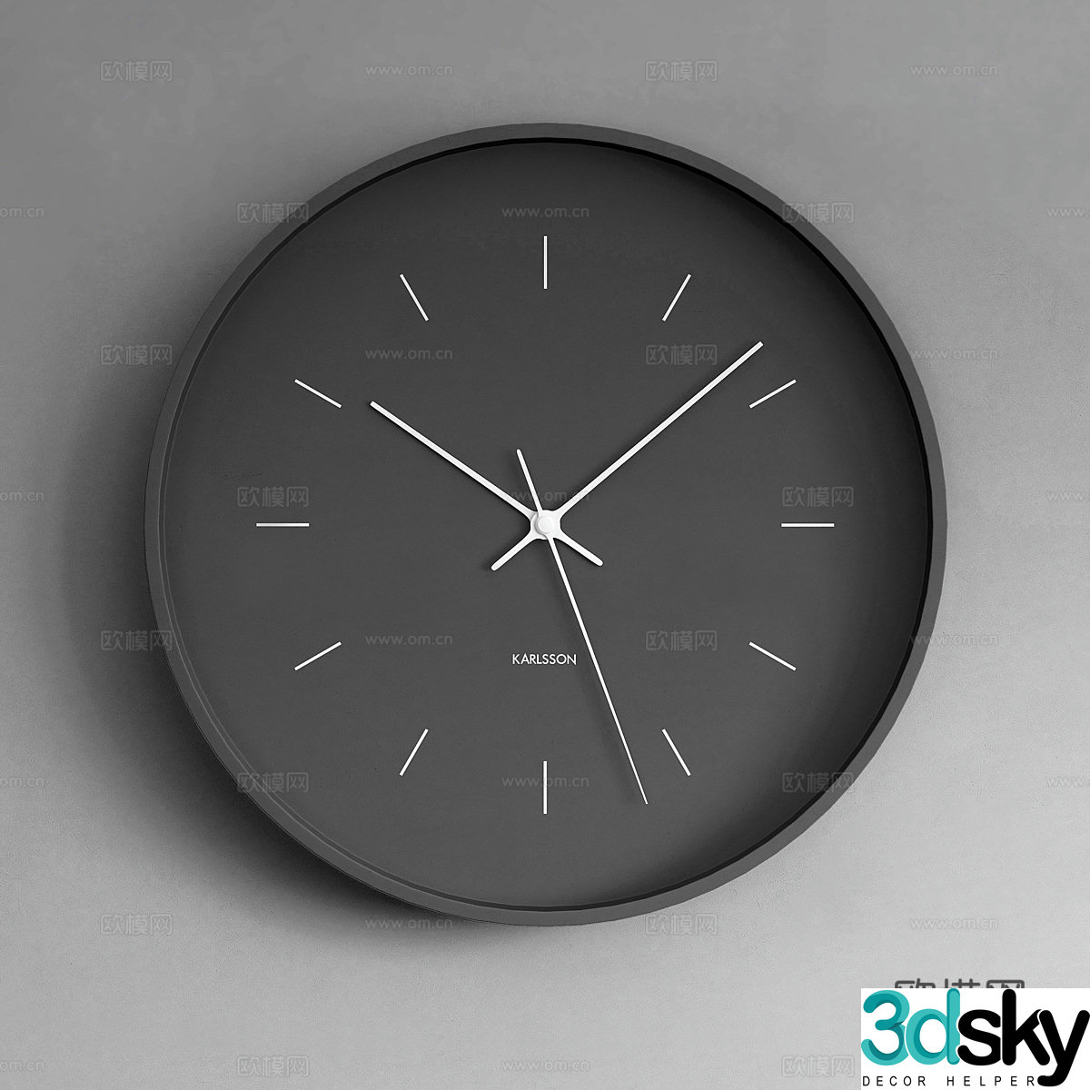 Modern clock wall clock pendant clock clock clock 3d model