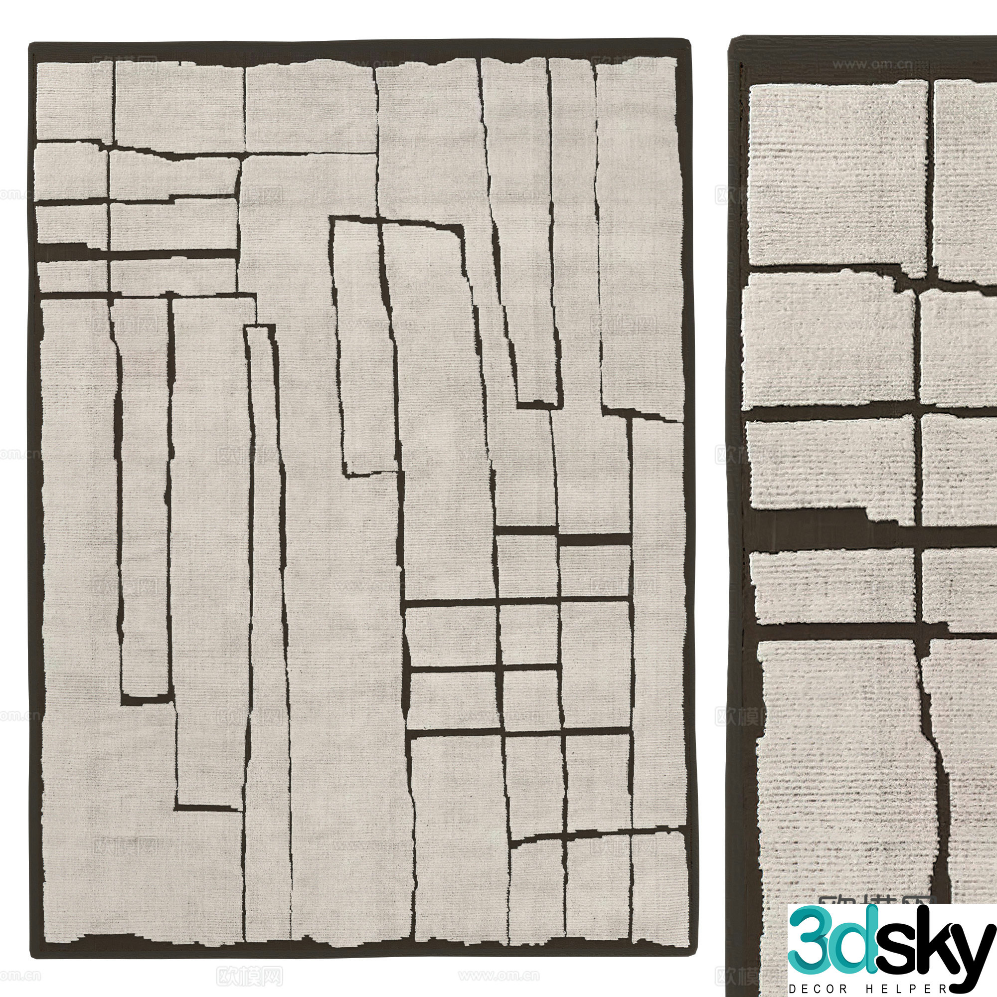 New Chinese Torin wool carpet 3d model