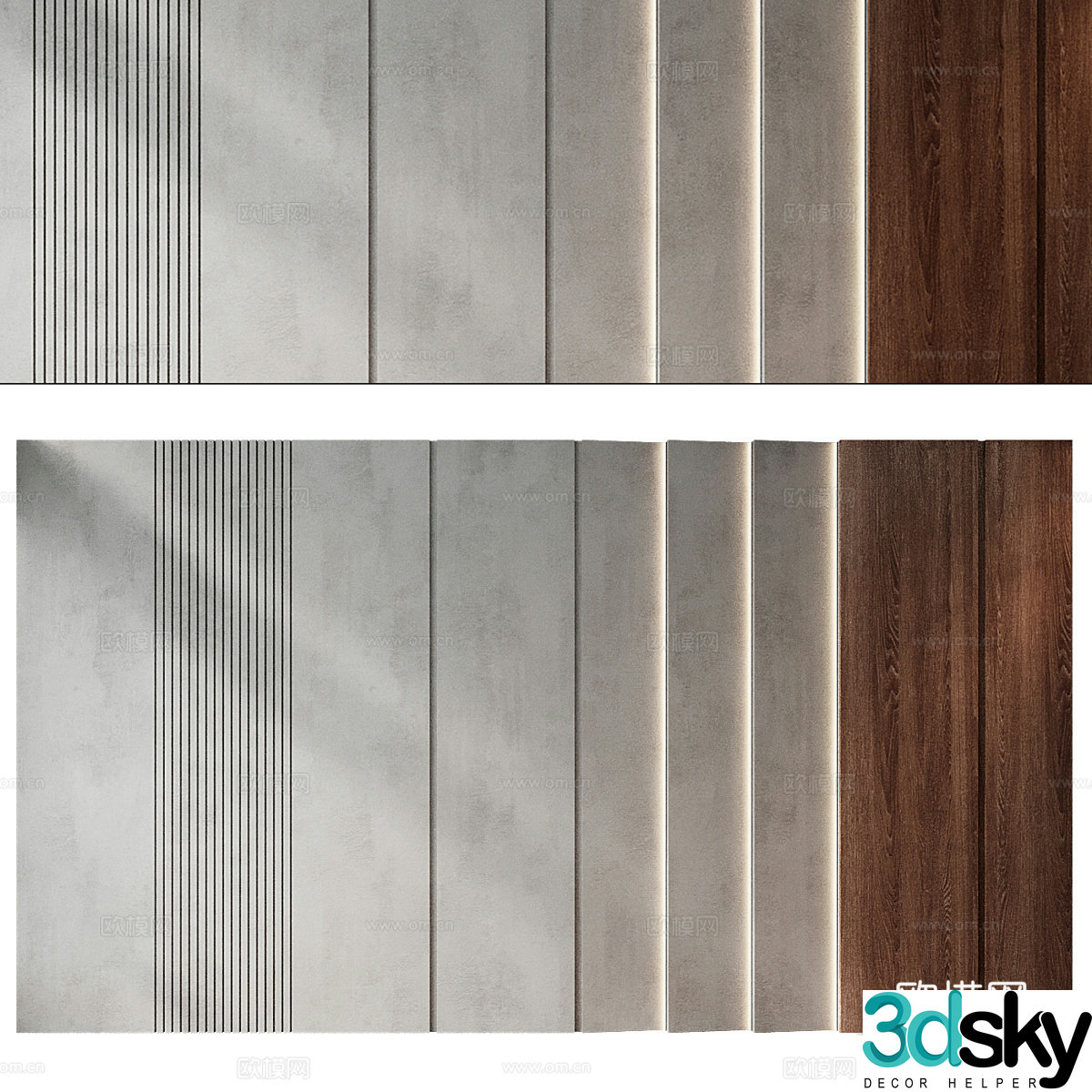 Bedroom background wall bedside background wall sofa background wall living room ornaments medieval background wall real 3d model