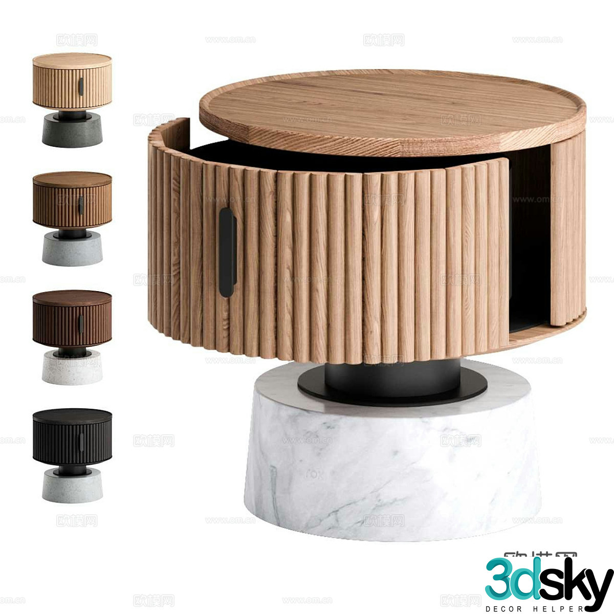 Nordic simple bedside table bedside table simple bedside table low cabinet decorative cabinet 3d model