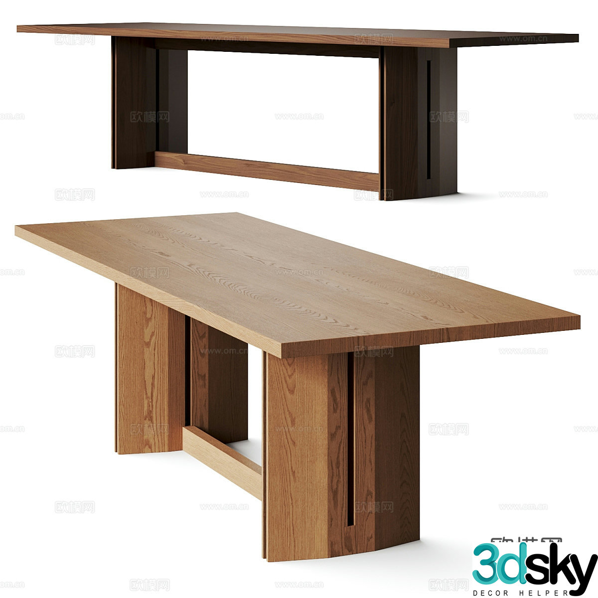 New Chinese Stillmade conical dining table 3D model