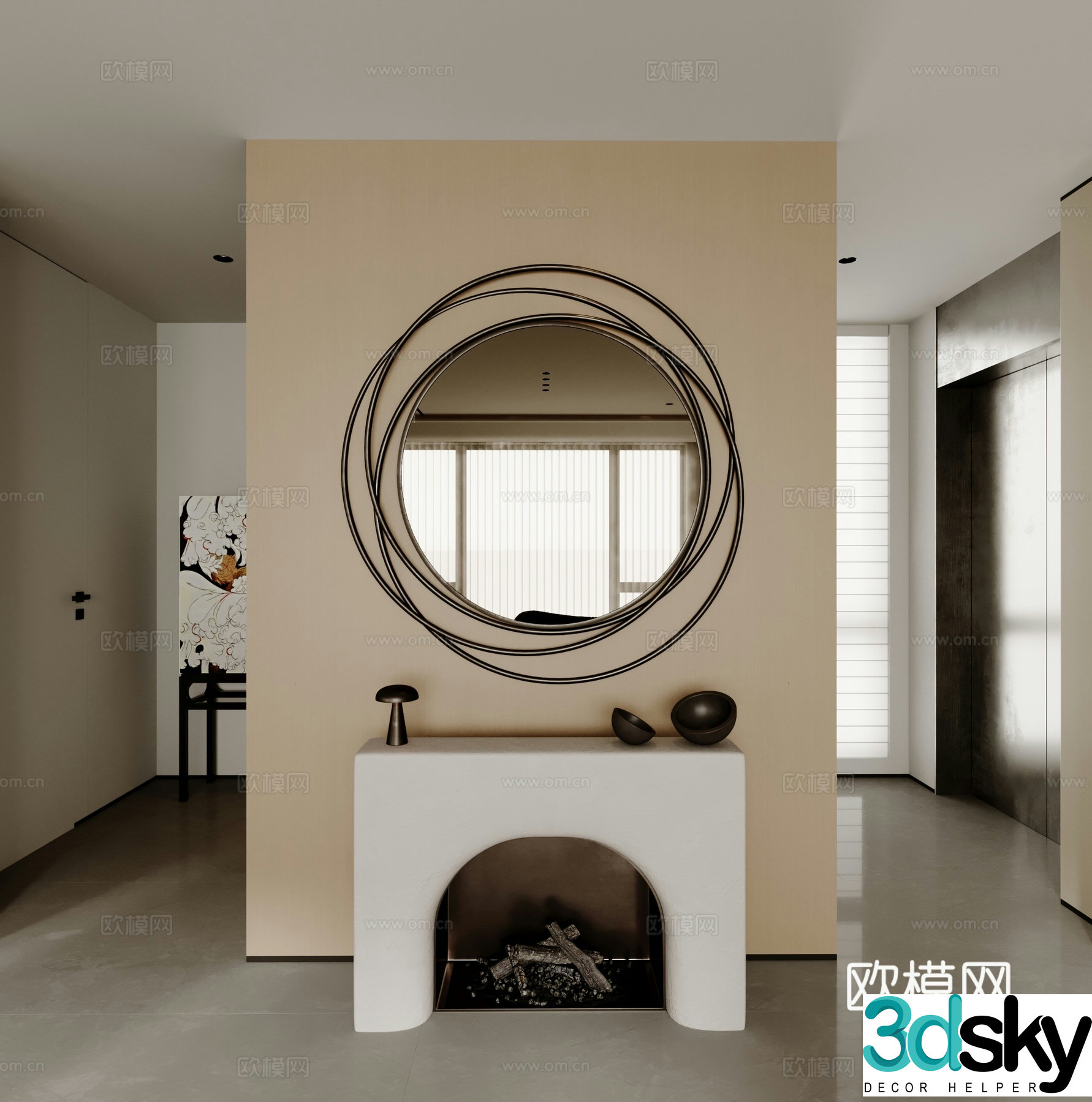 Modern entrance entrance 3D model