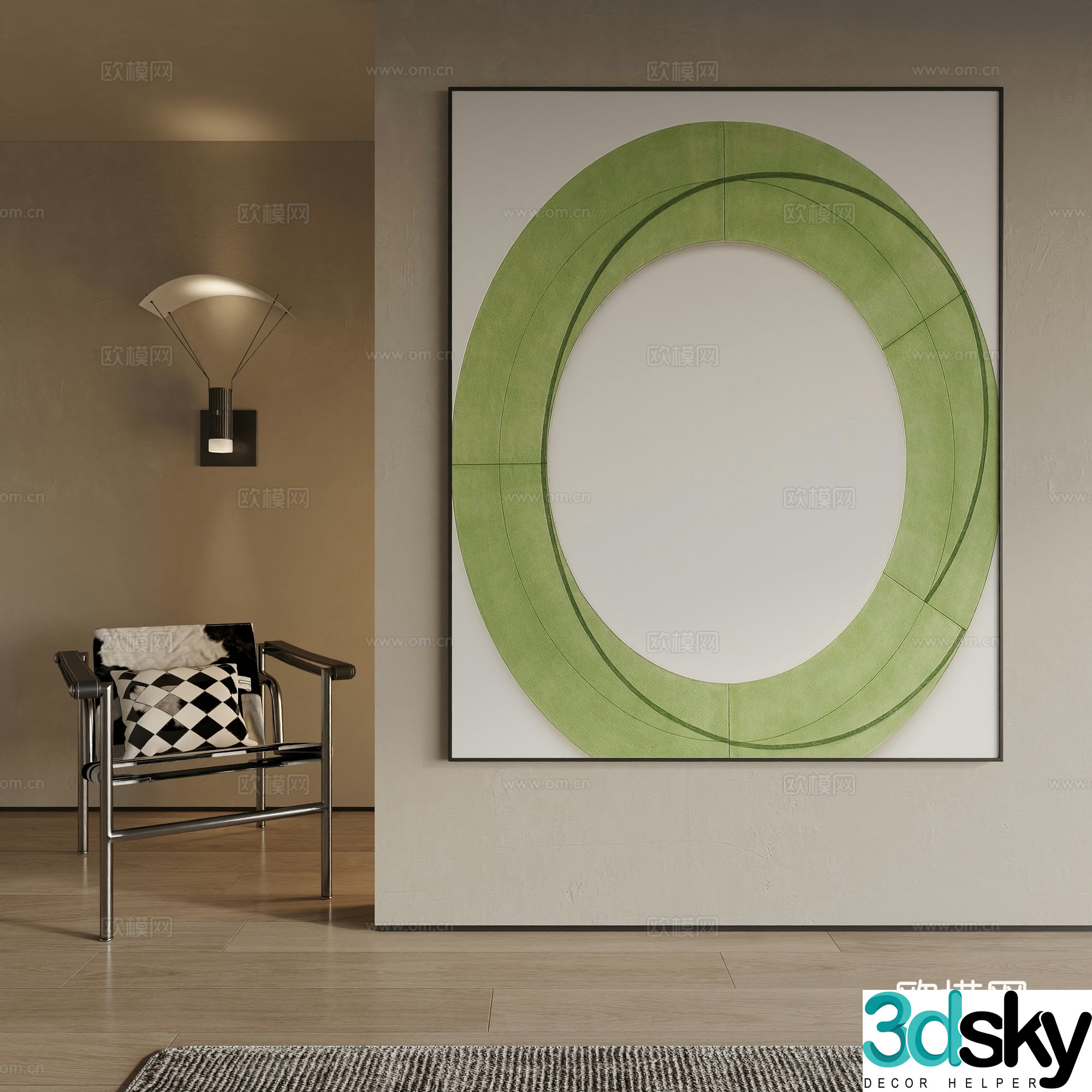 Modern decorative painting 3d model
