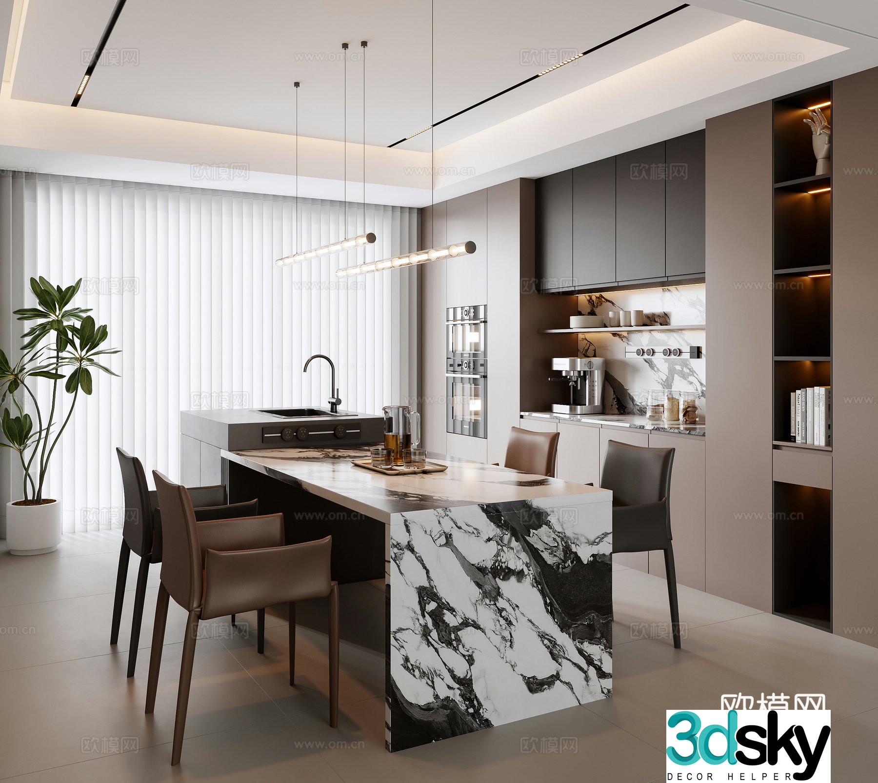 Italian restaurant 3d model