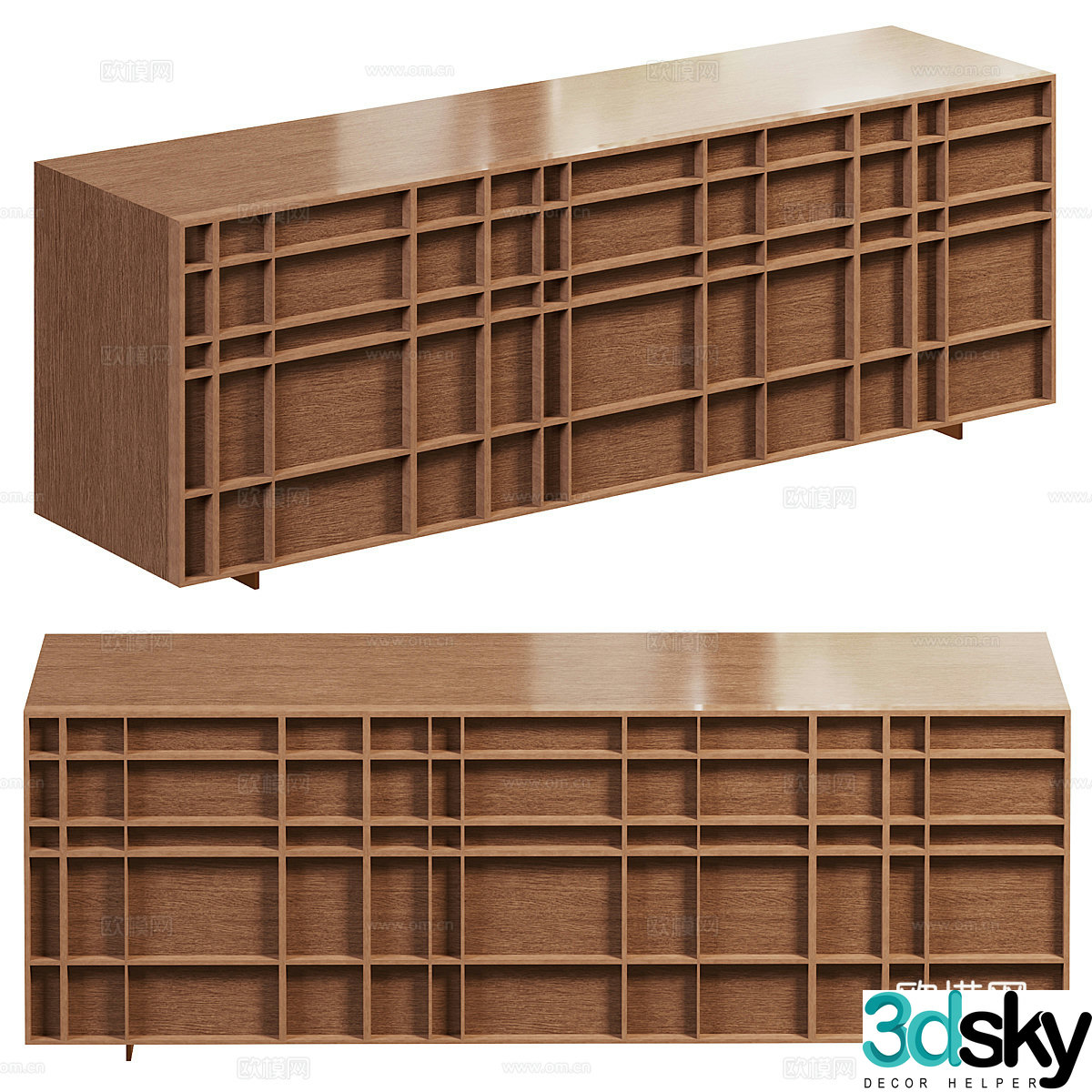 Middle-aged side cabinet dining side cabinet solid wood side cabinet chest cabinet decorative cabinet storage cabinet civil 3d model